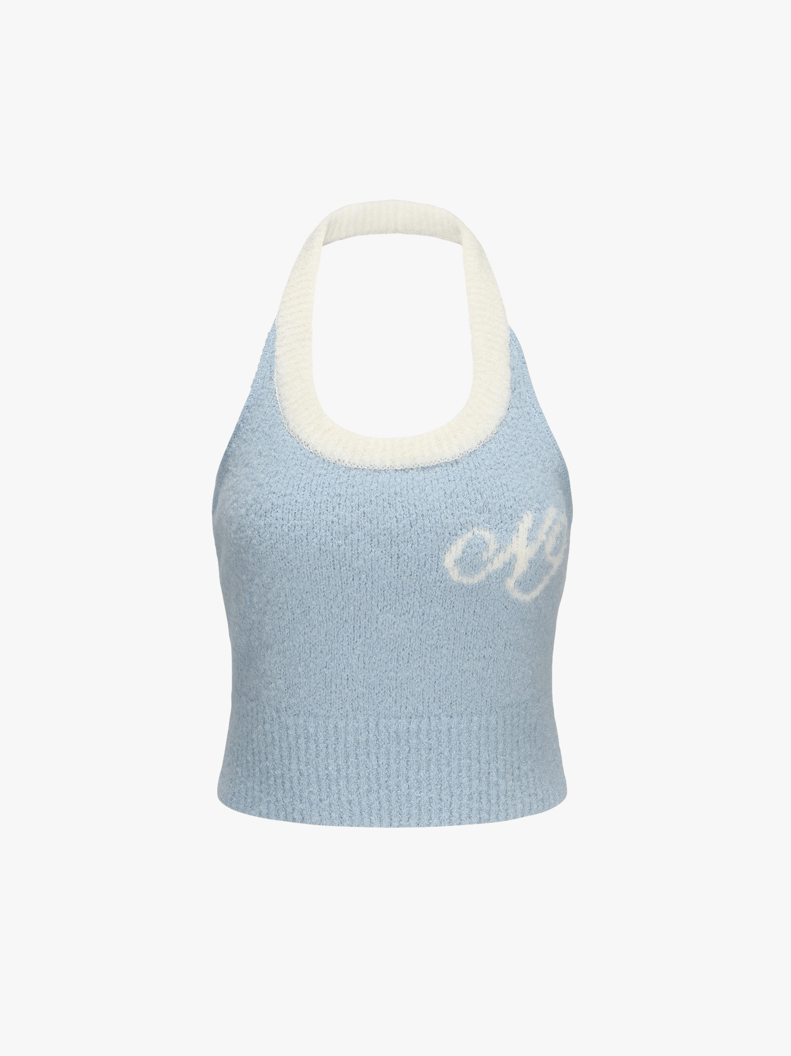 Macie Knit Halter Top (Blue) (Final Sale) in Blue made by Nana Jacqueline