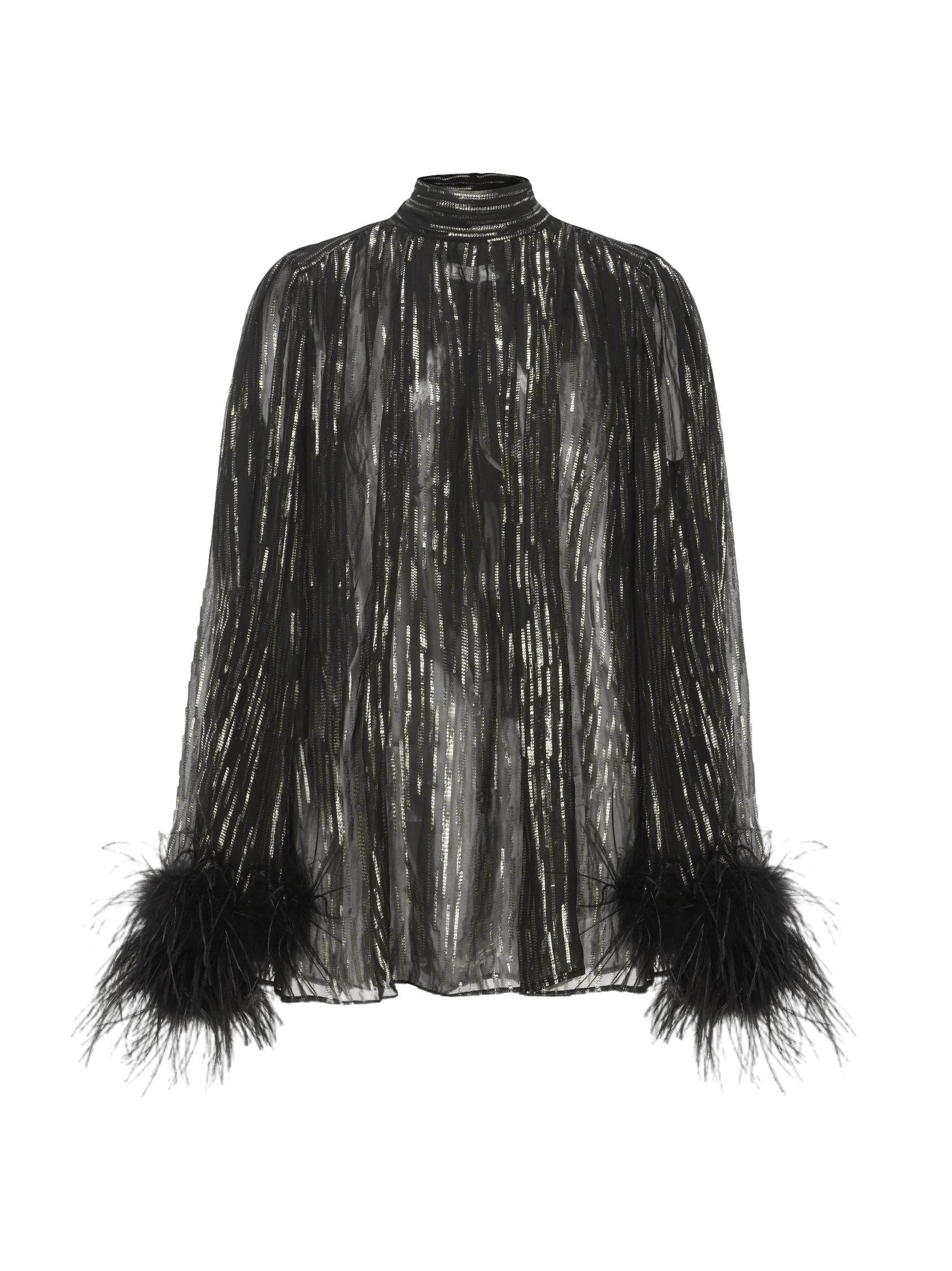 Keira Feather Top (Black) in Black made by Nana Jacqueline