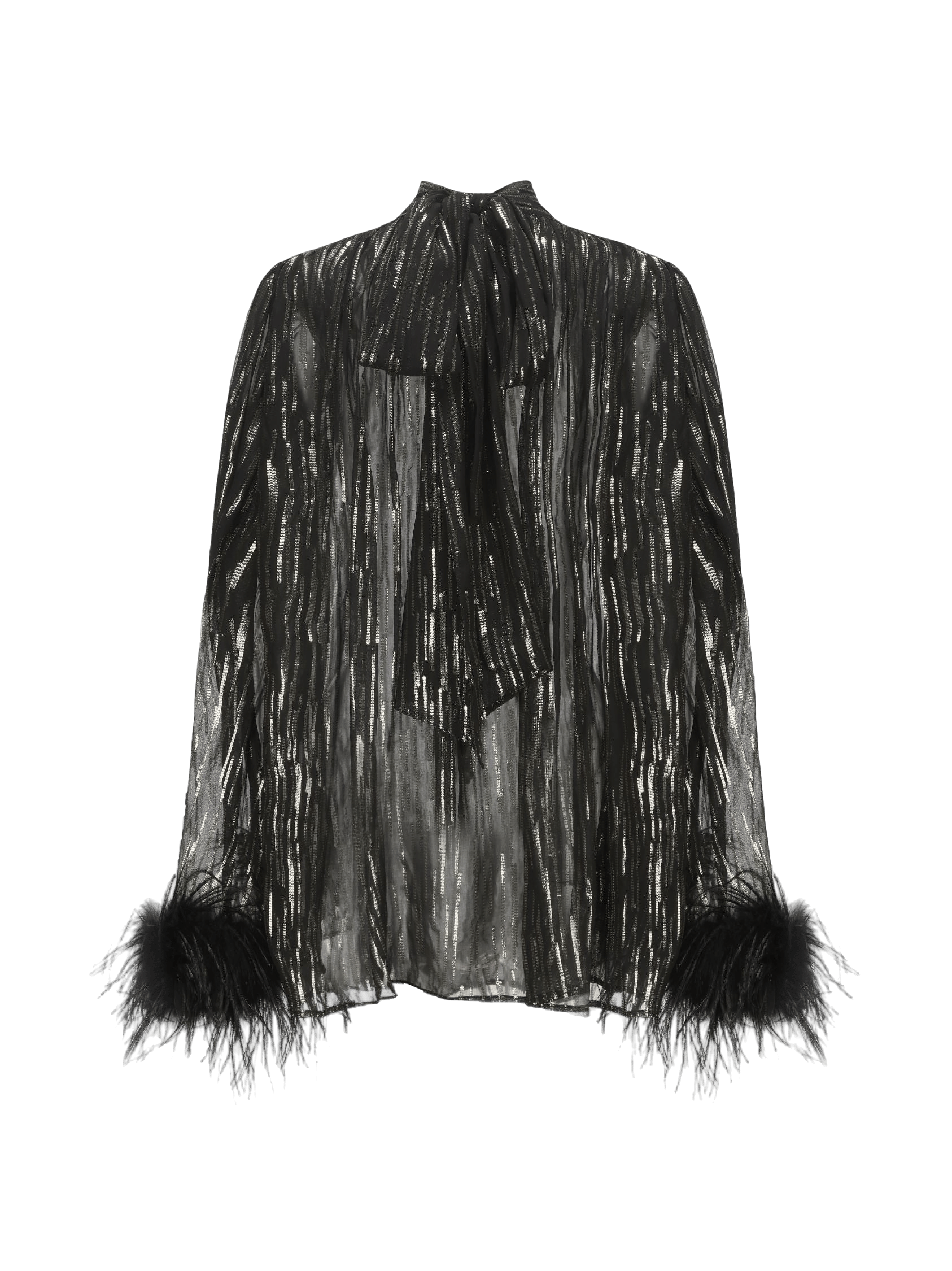 Keira Feather Top (Black) in Black made by Nana Jacqueline