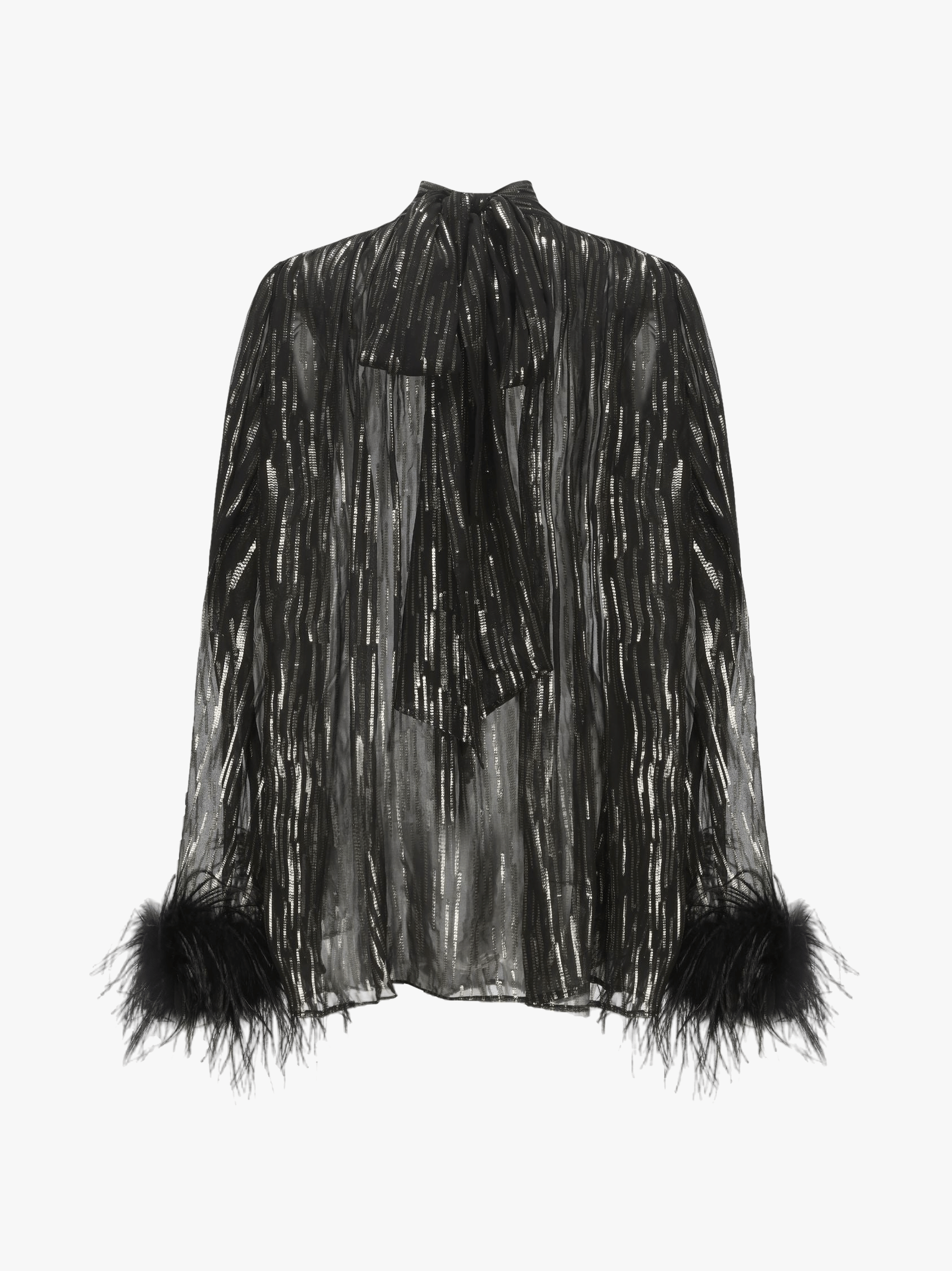 Keira Feather Top (Black) in Black made by Nana Jacqueline