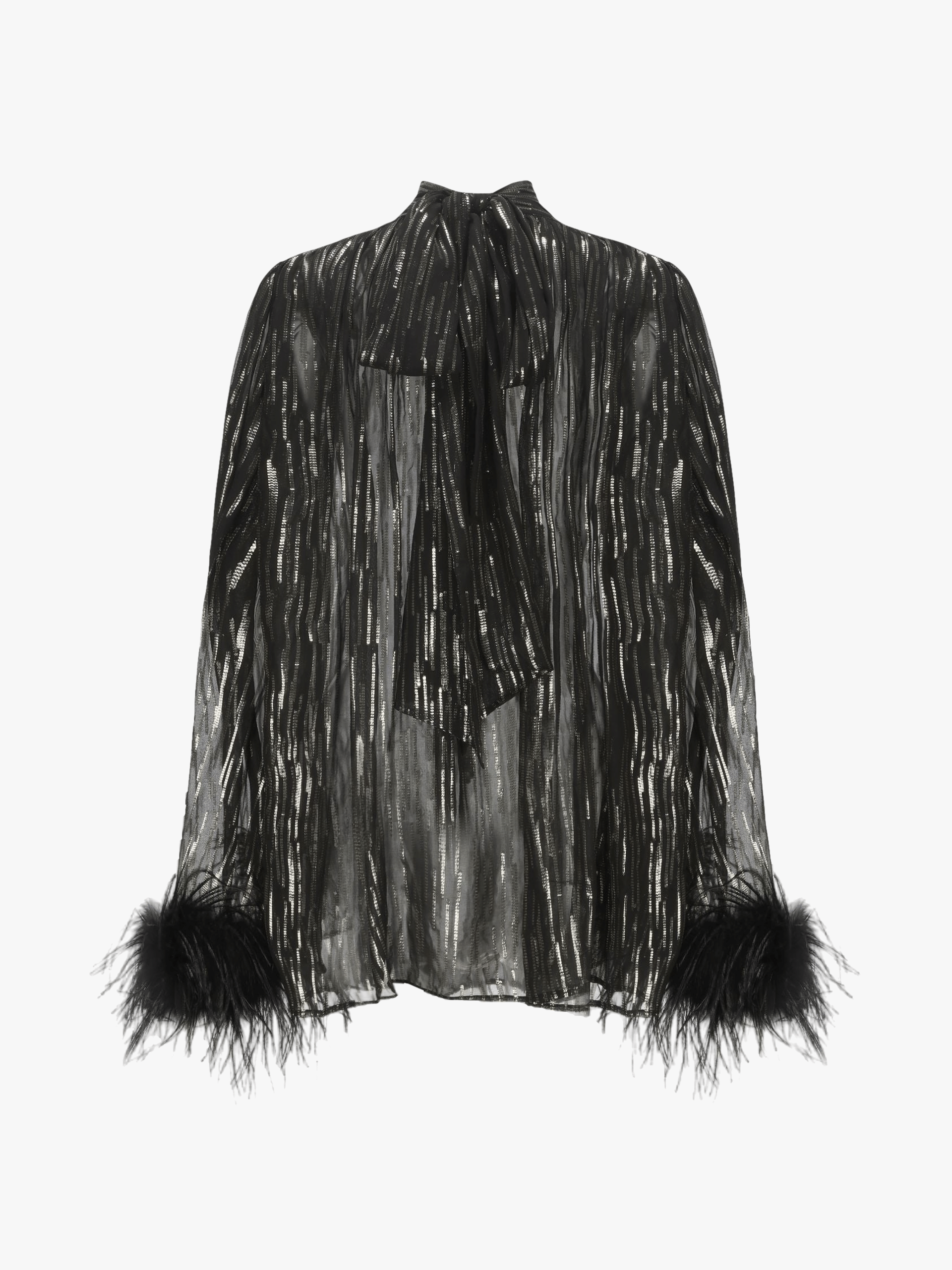 Keira Feather Top (Black) in Black made by Nana Jacqueline