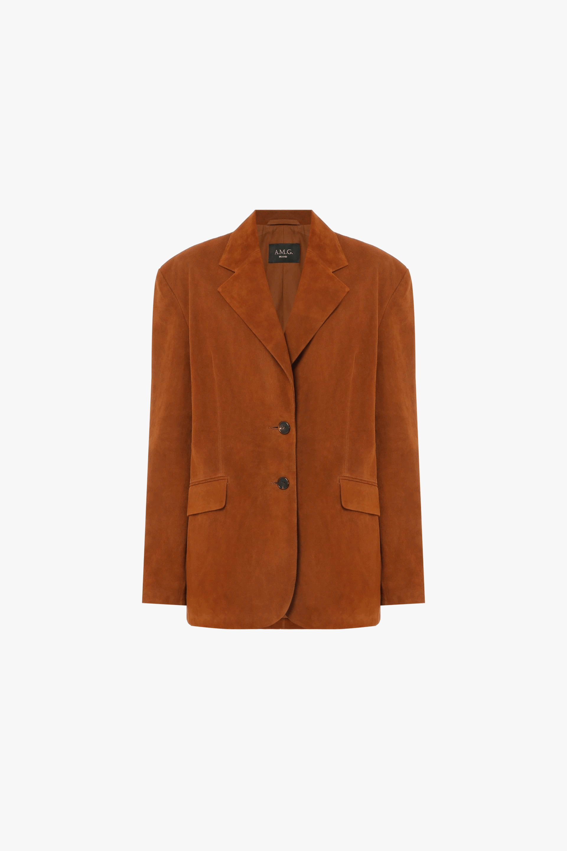 Suede loose fit jacket made by A.M.G