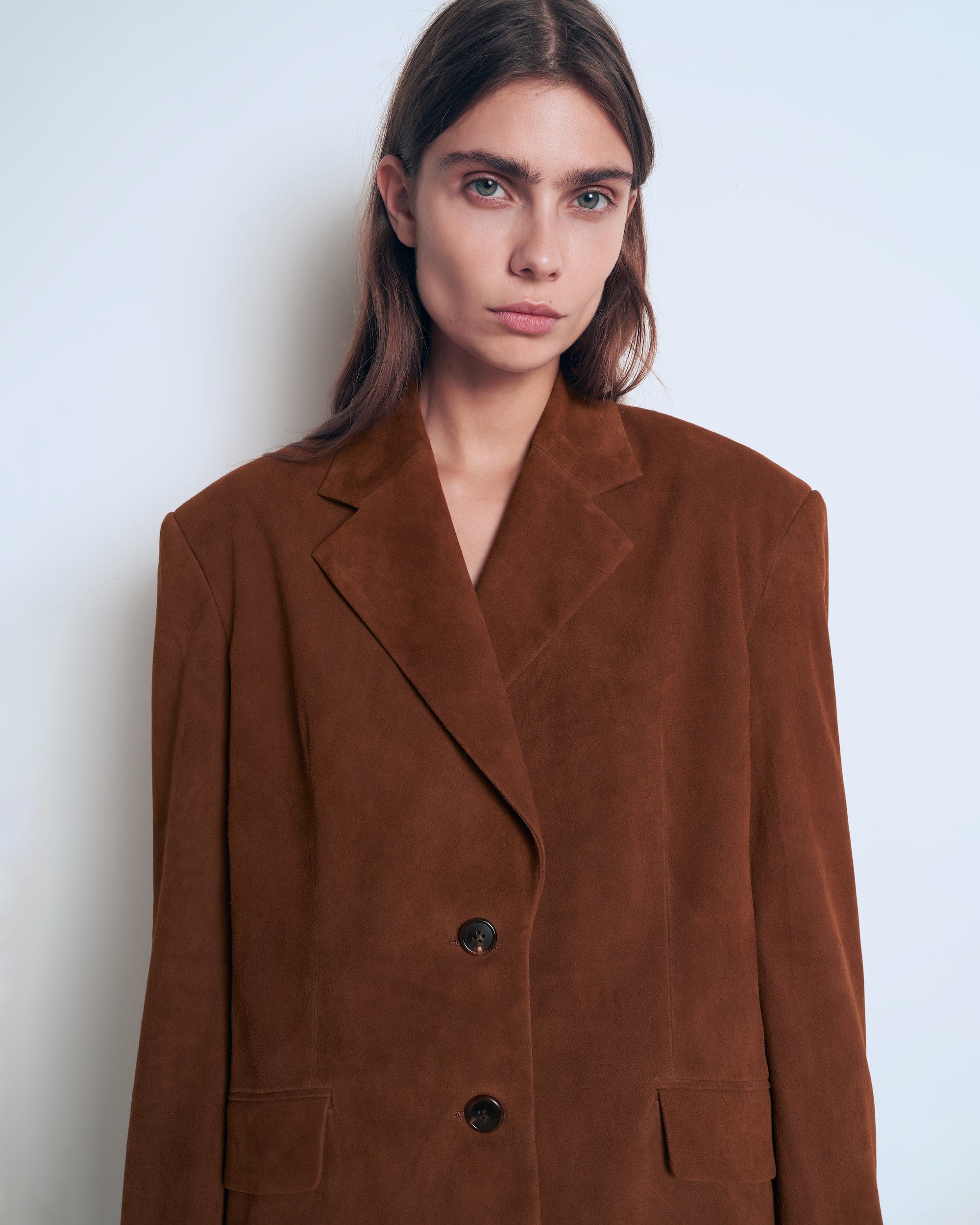 Suede loose fit jacket made by A.M.G