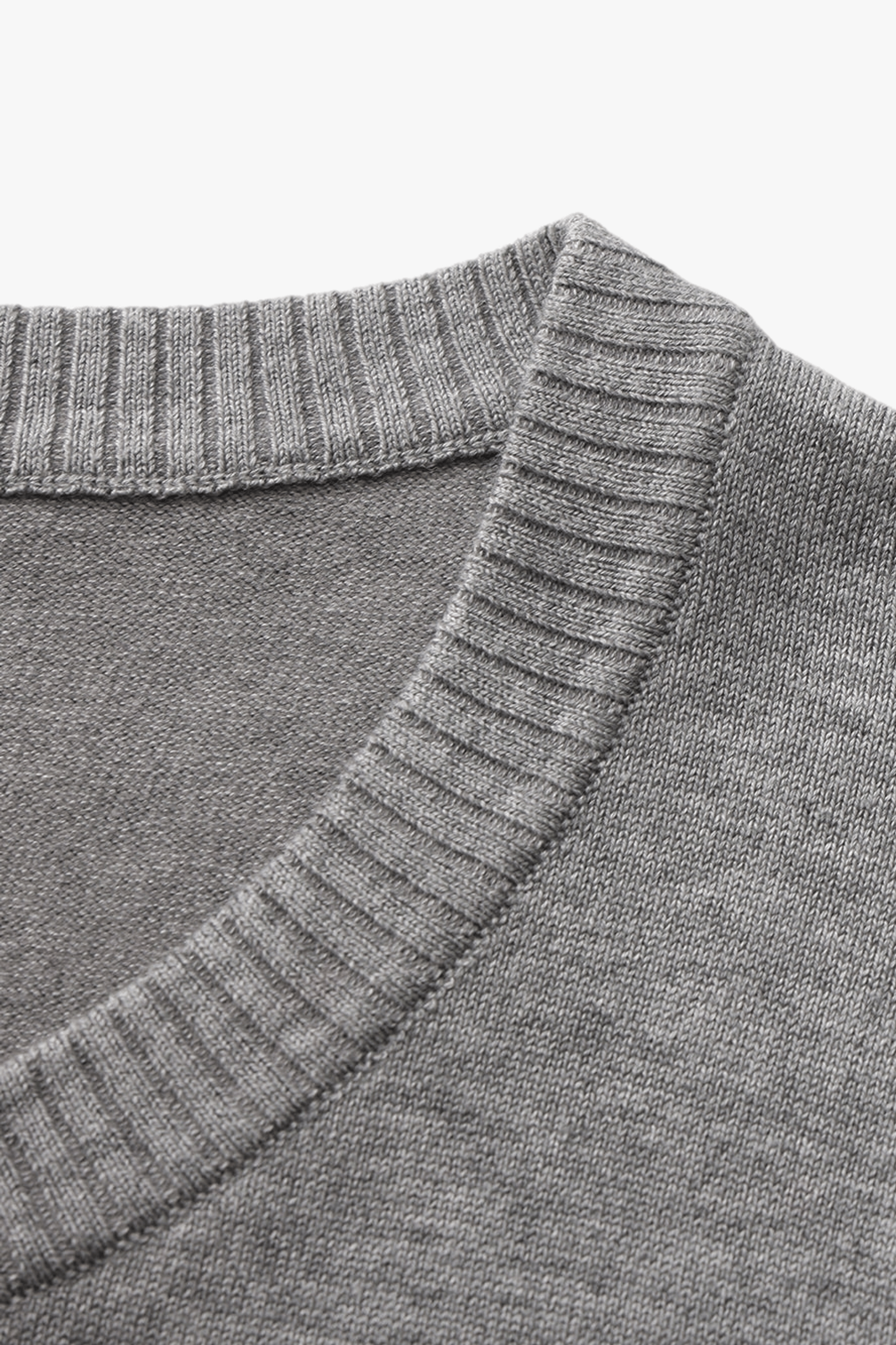 Millie Round-Neck Grey Knit Cardigan made by Nana Jacqueline