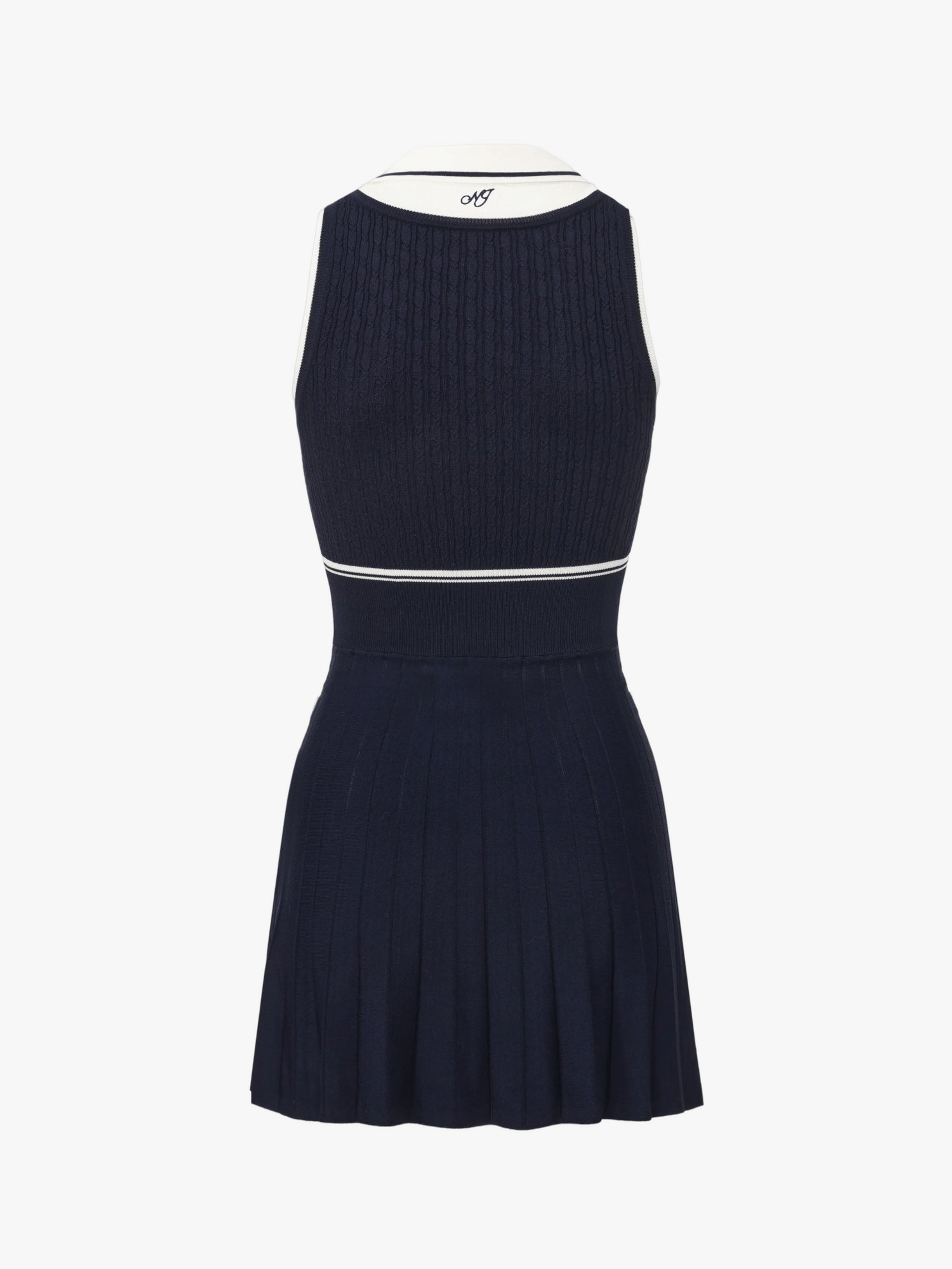 Ivy Colorblock Navy Knit Mini Dress made by Nana Jacqueline