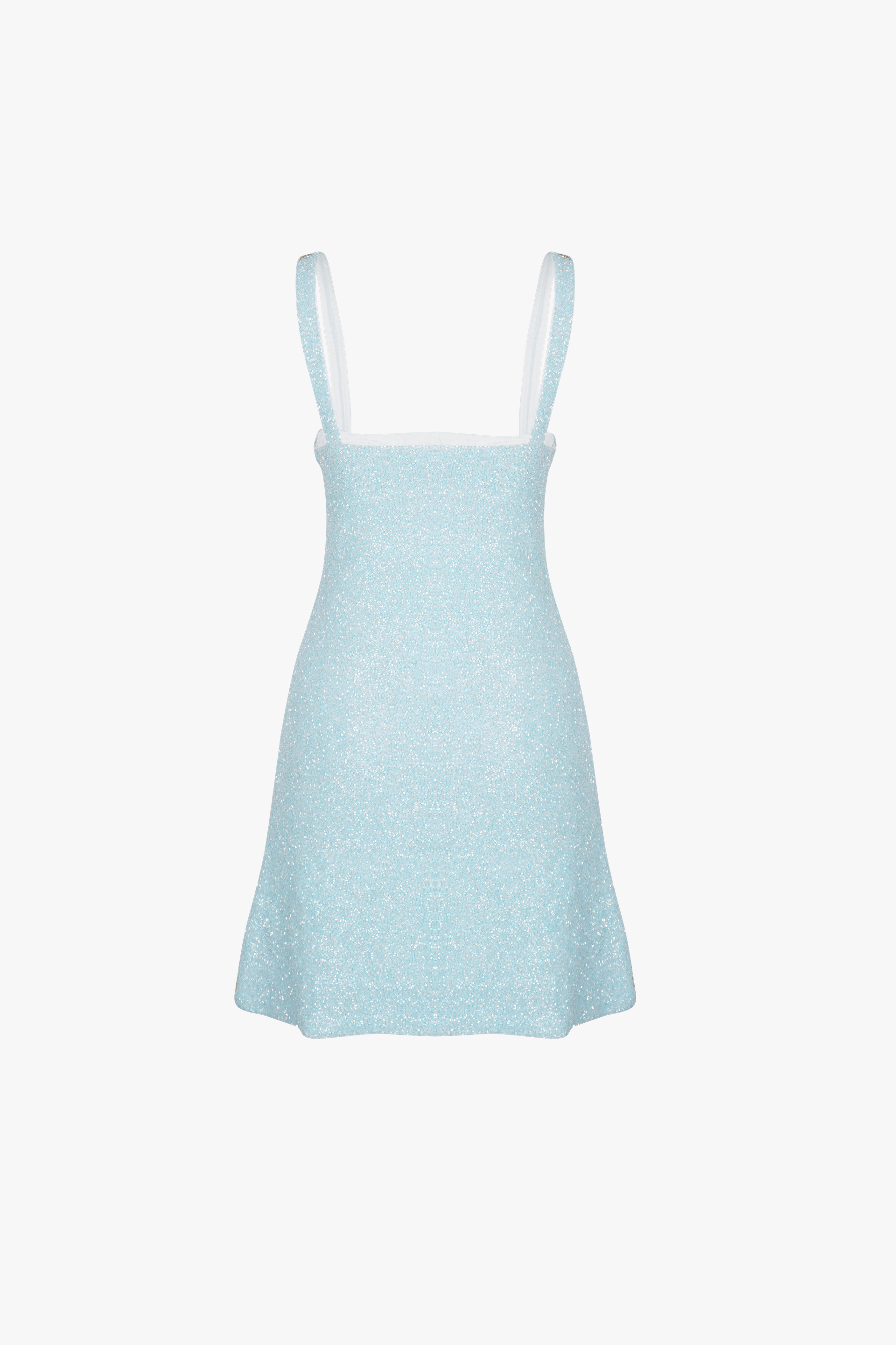 Pandora Luxe Hand Beaded Baby Blue dress made by Oceanus Swimwear