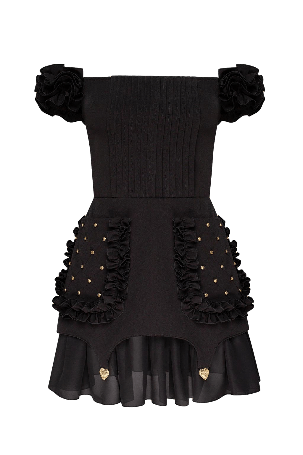 Black Ruffled Dress made by Guranda