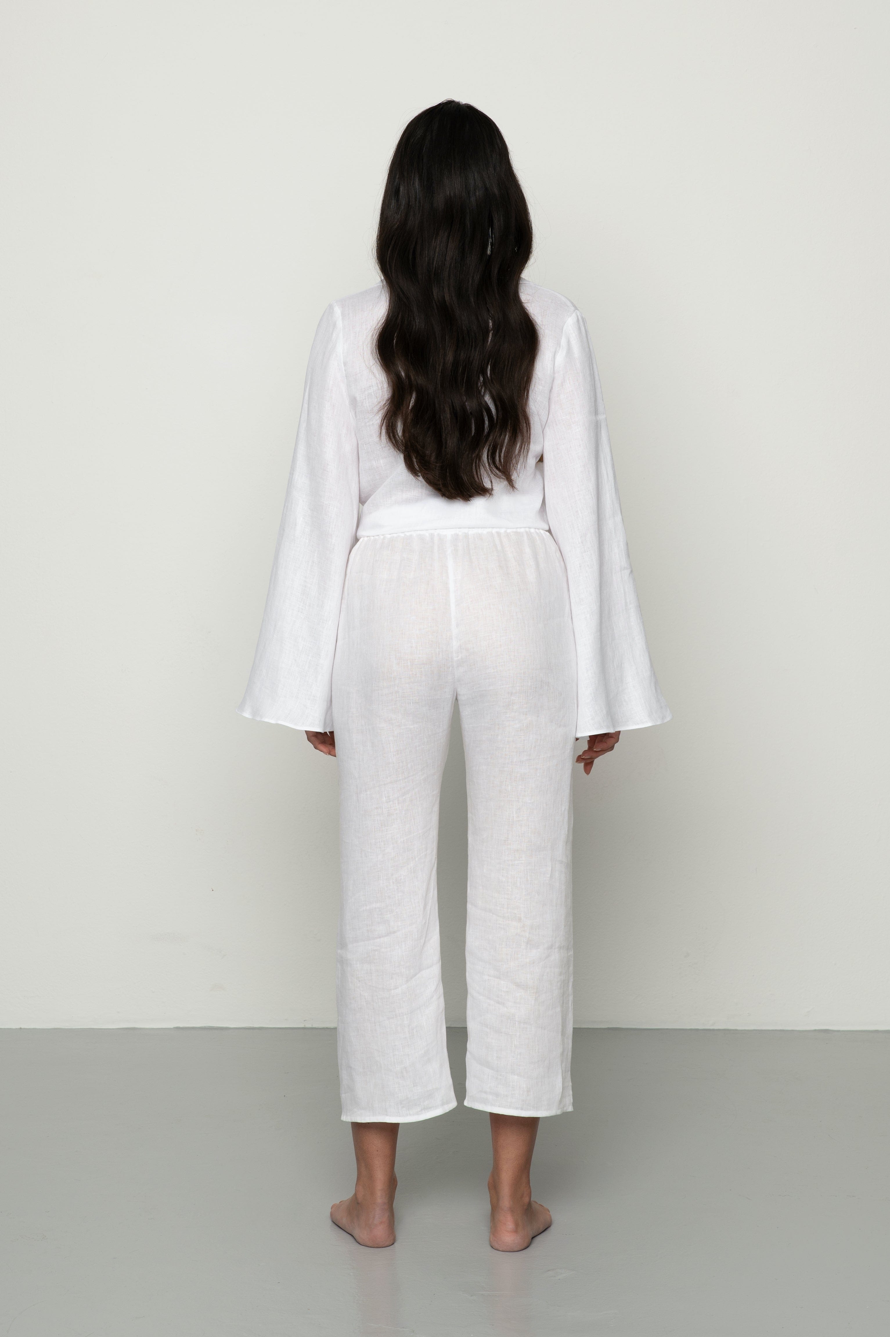 Adrienne trousers white made by MandiBreeze