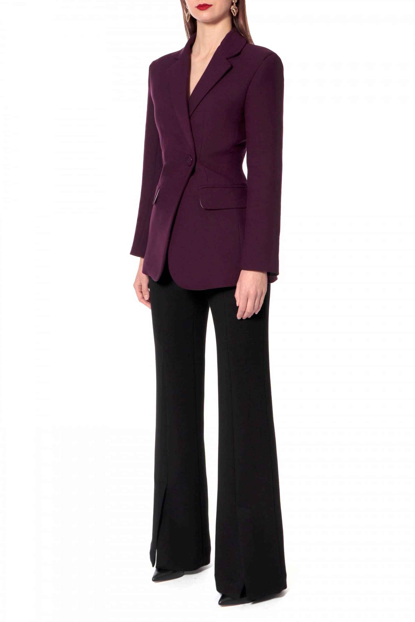 Blazer Isabella Plum Wine in Purple made by HALEWSKI