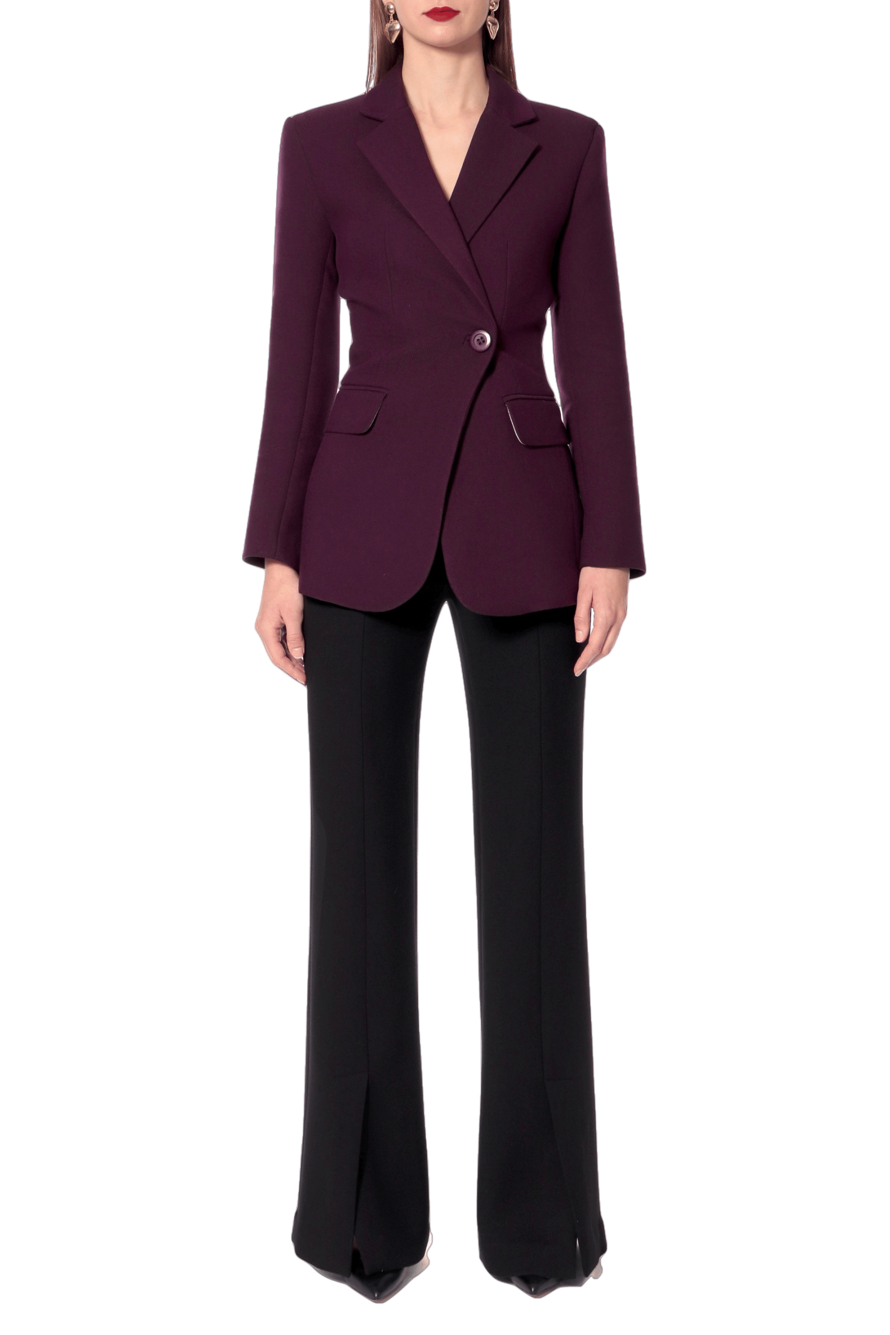 Blazer Isabella Plum Wine in Purple made by HALEWSKI