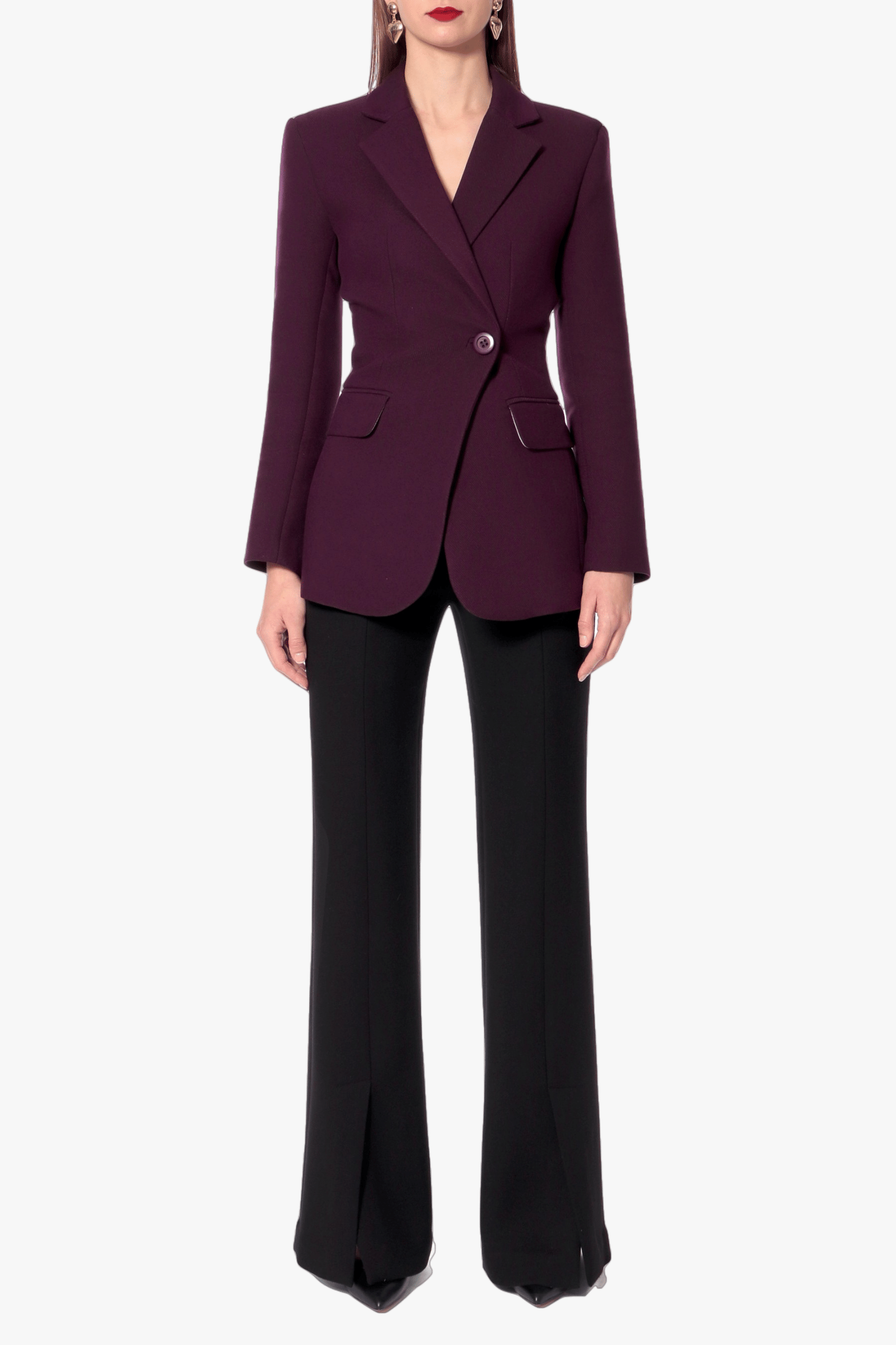 Blazer Isabella Plum Wine in Purple made by HALEWSKI