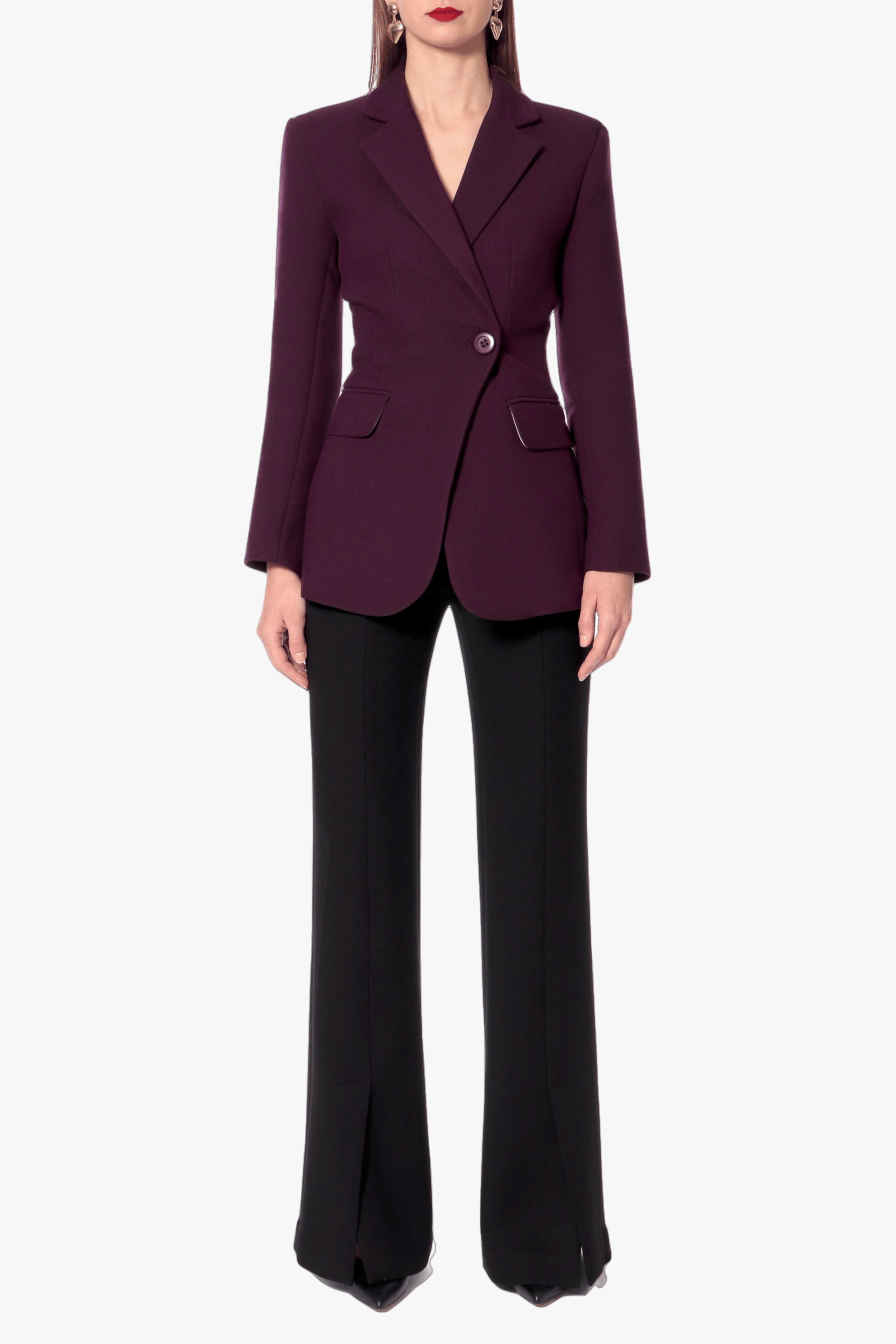 Blazer Isabella Plum Wine in Purple made by HALEWSKI
