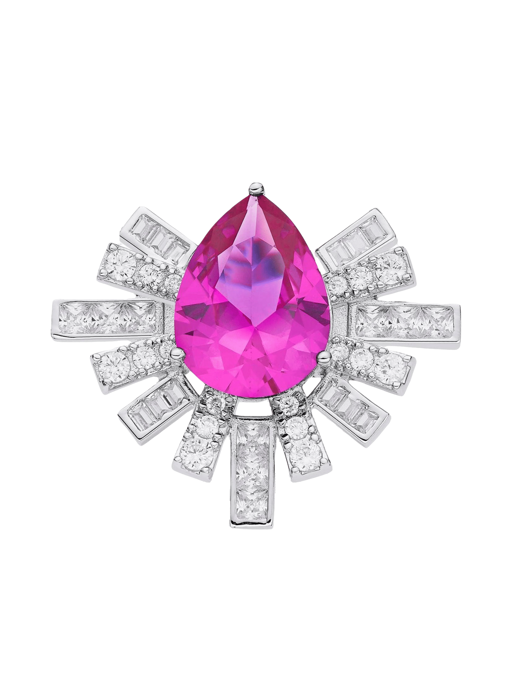 Keira Ring (Pink) in Silver made by Nana Jacqueline