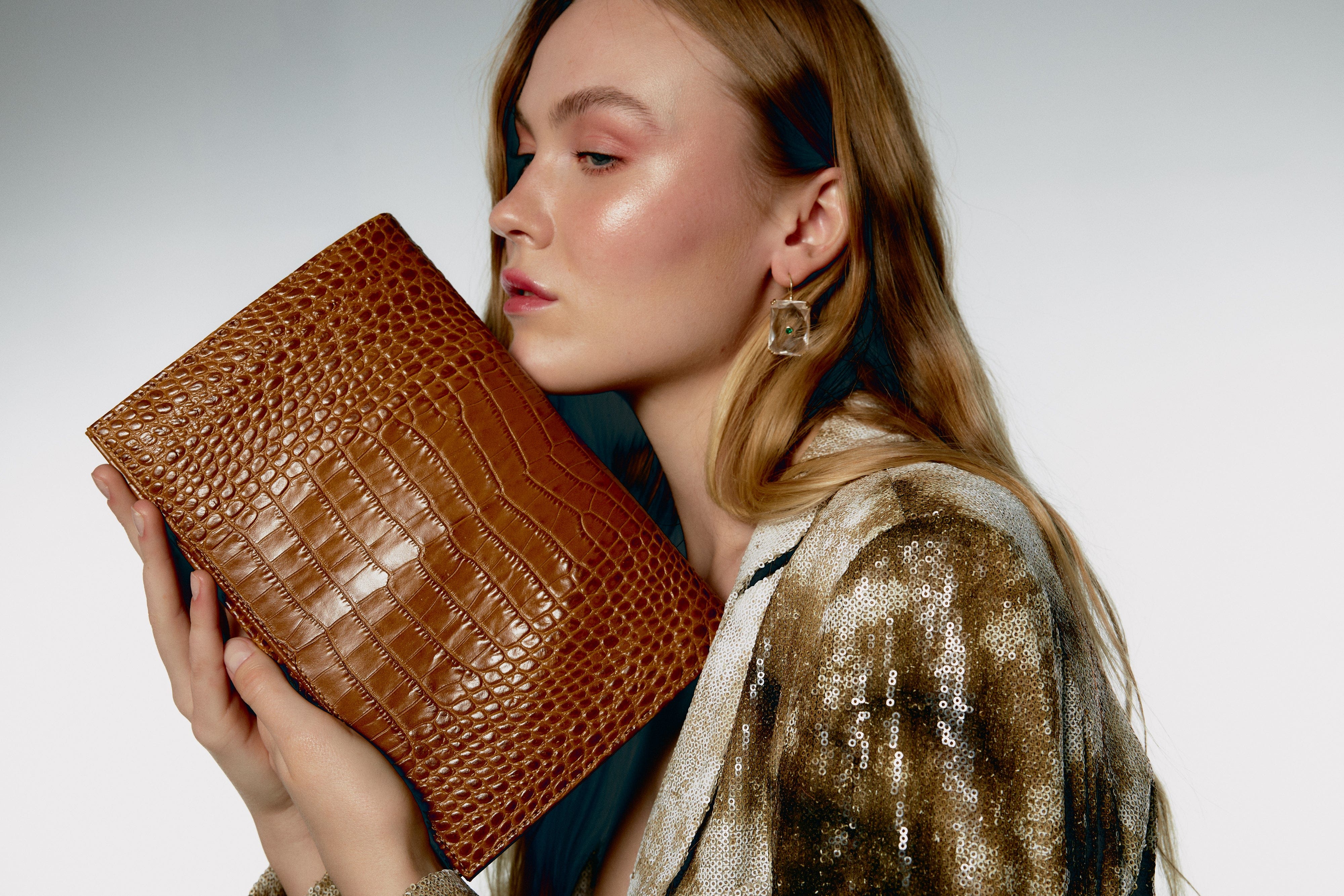 Ines Camel croco print made by Phialebel