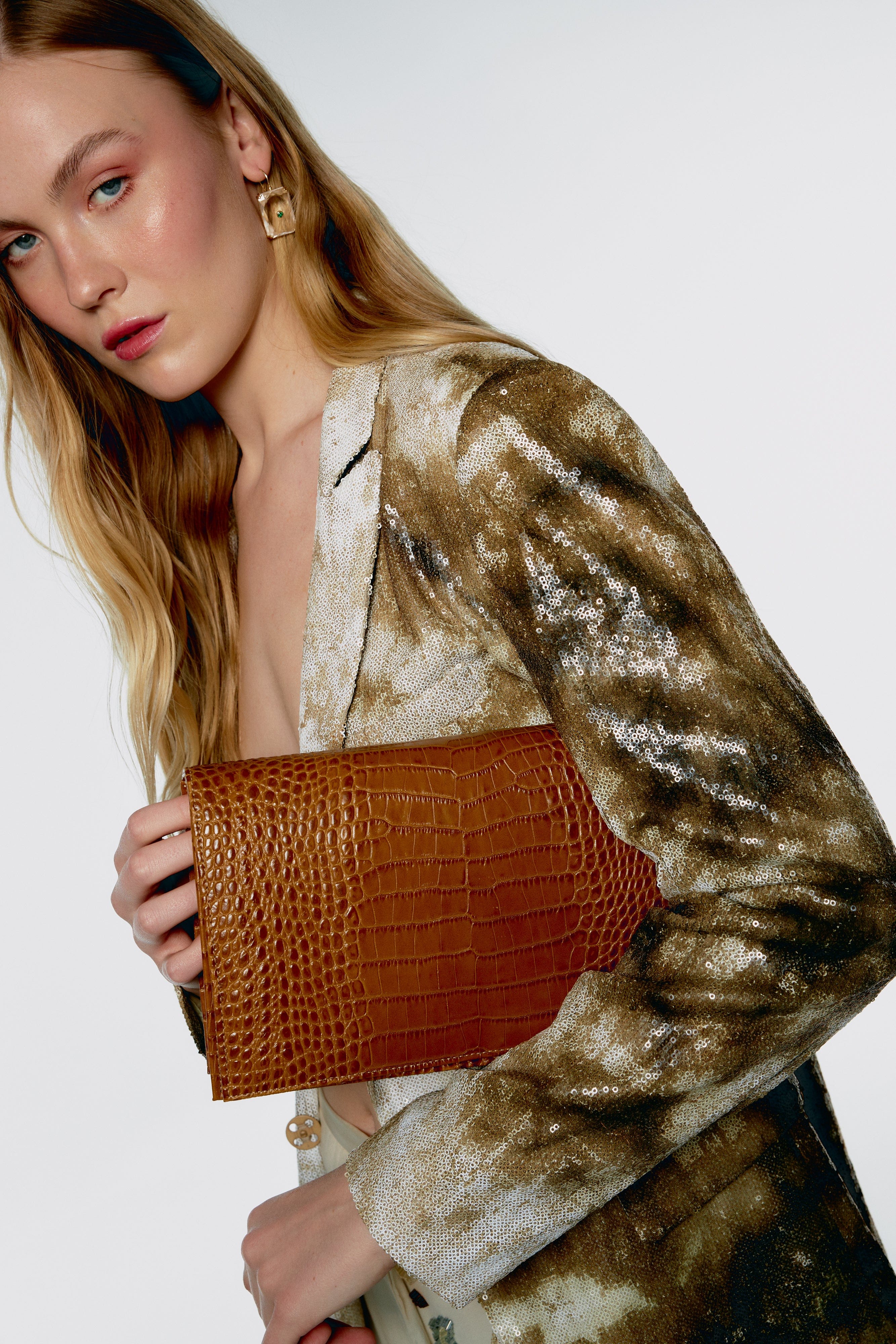 Ines Camel croco print made by Phialebel