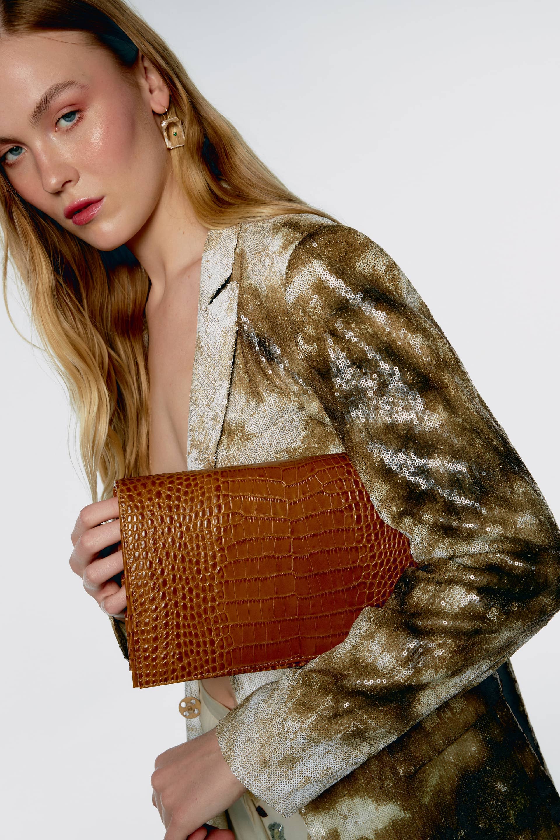 Ines Camel croco print made by Phialebel