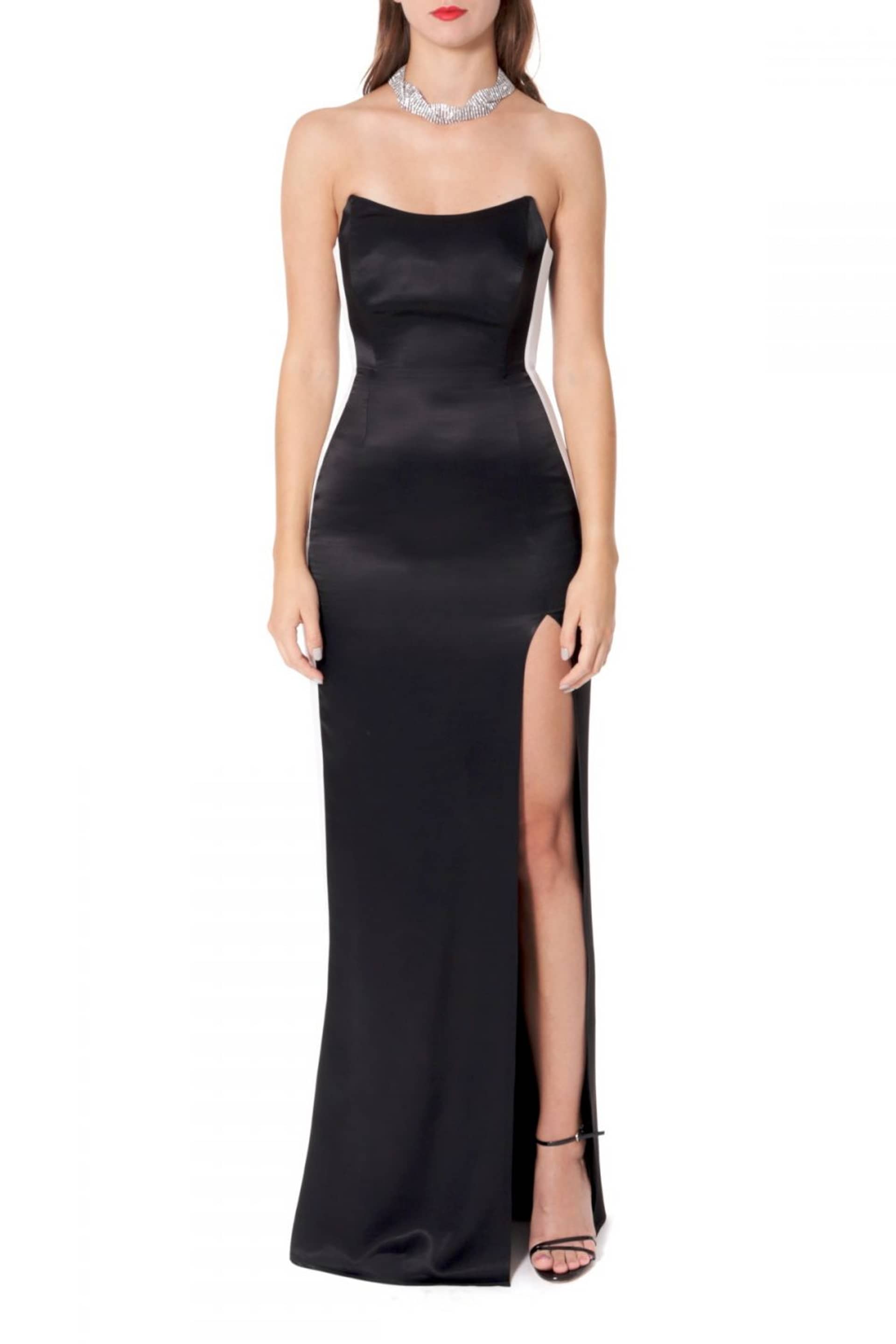 Dress Greta Outer Space in Black made by HALEWSKI