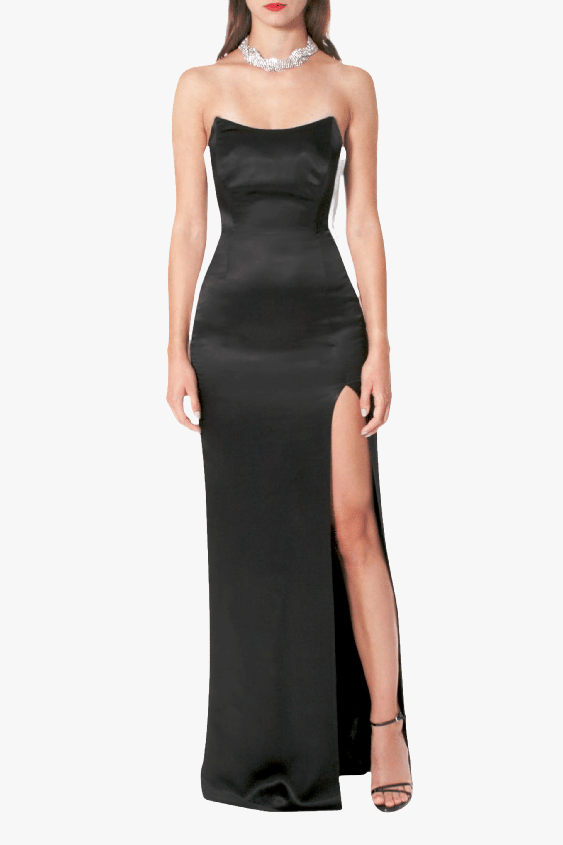 Dress Greta Outer Space in Black made by HALEWSKI