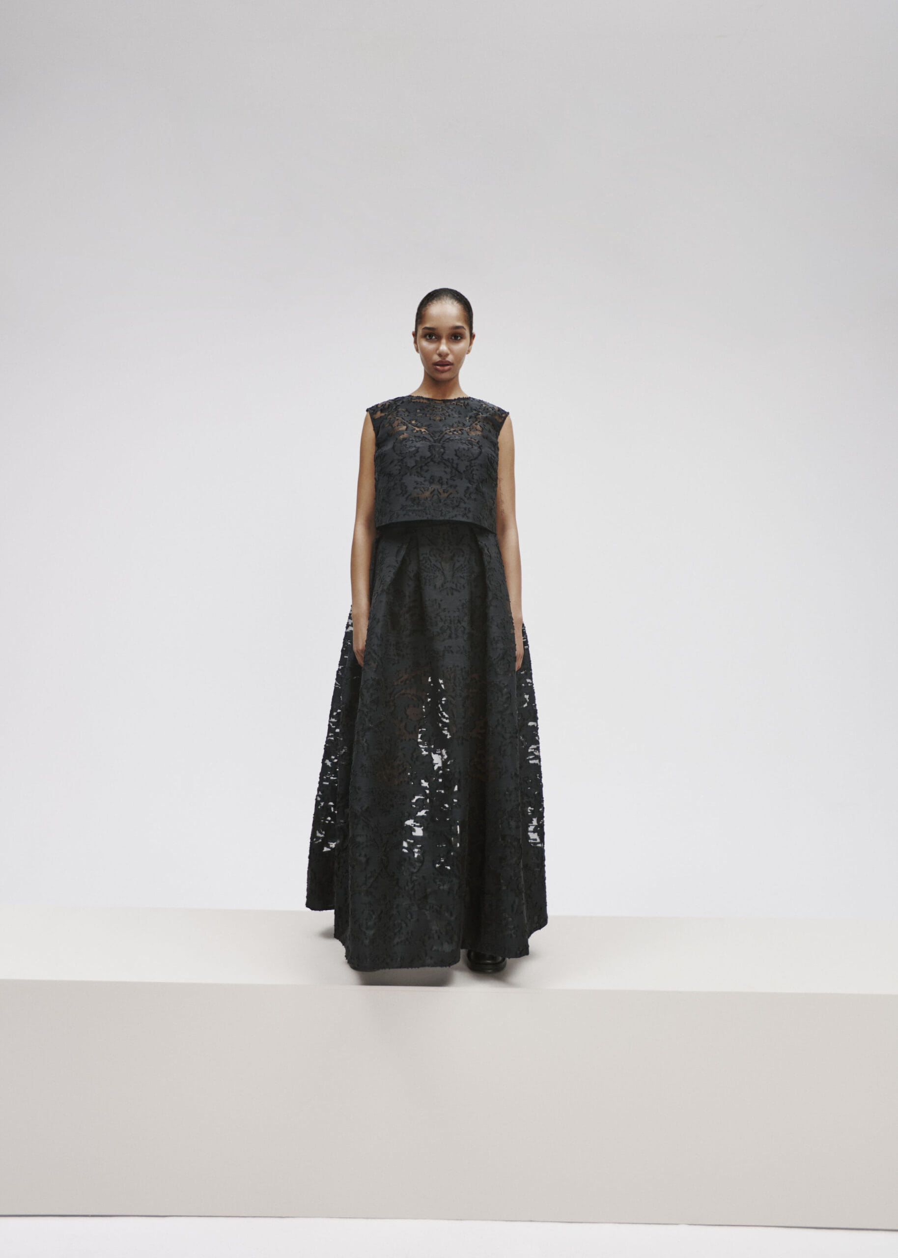 Long Flared Skirt made by YAVORSKA