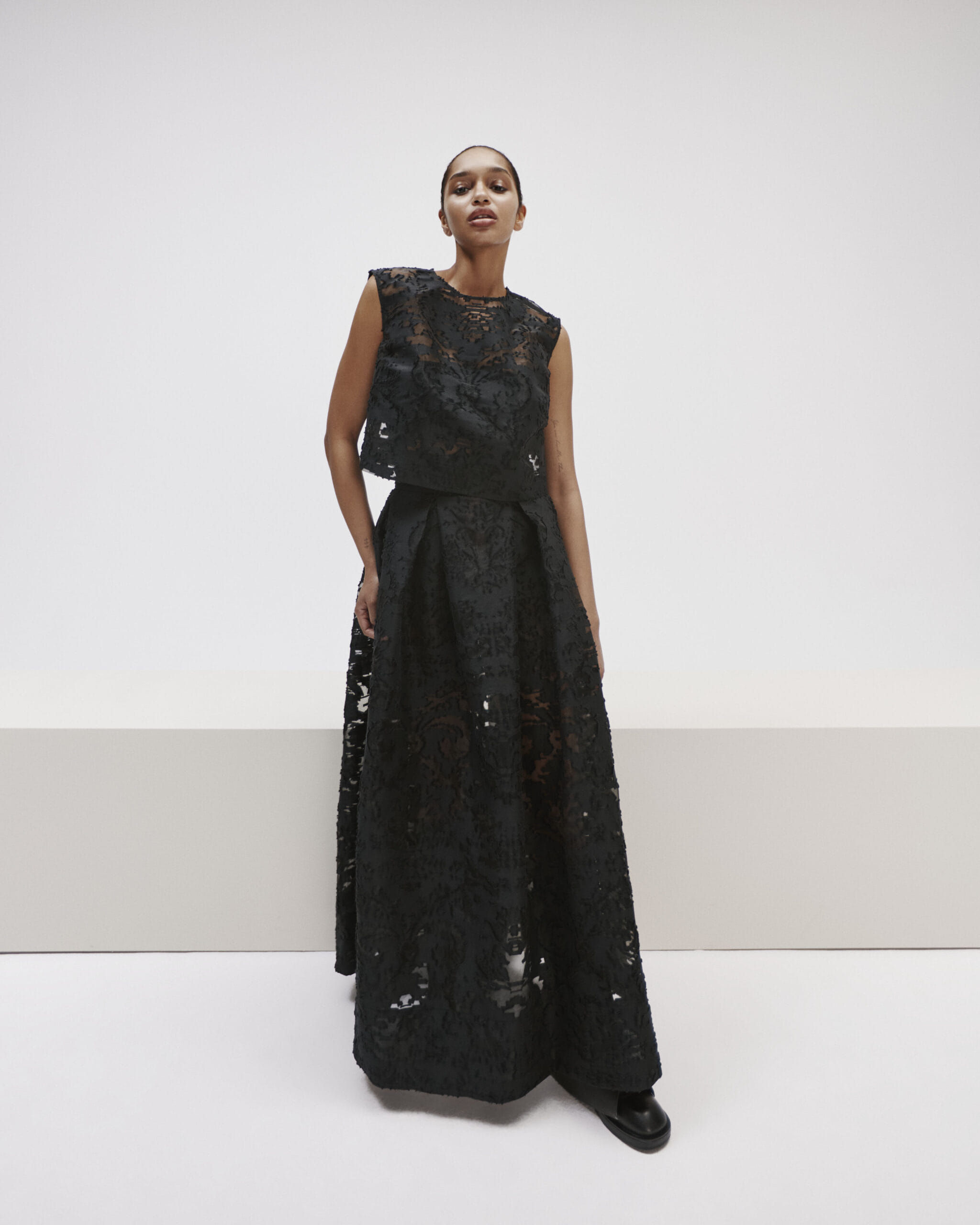 Long Flared Skirt made by YAVORSKA