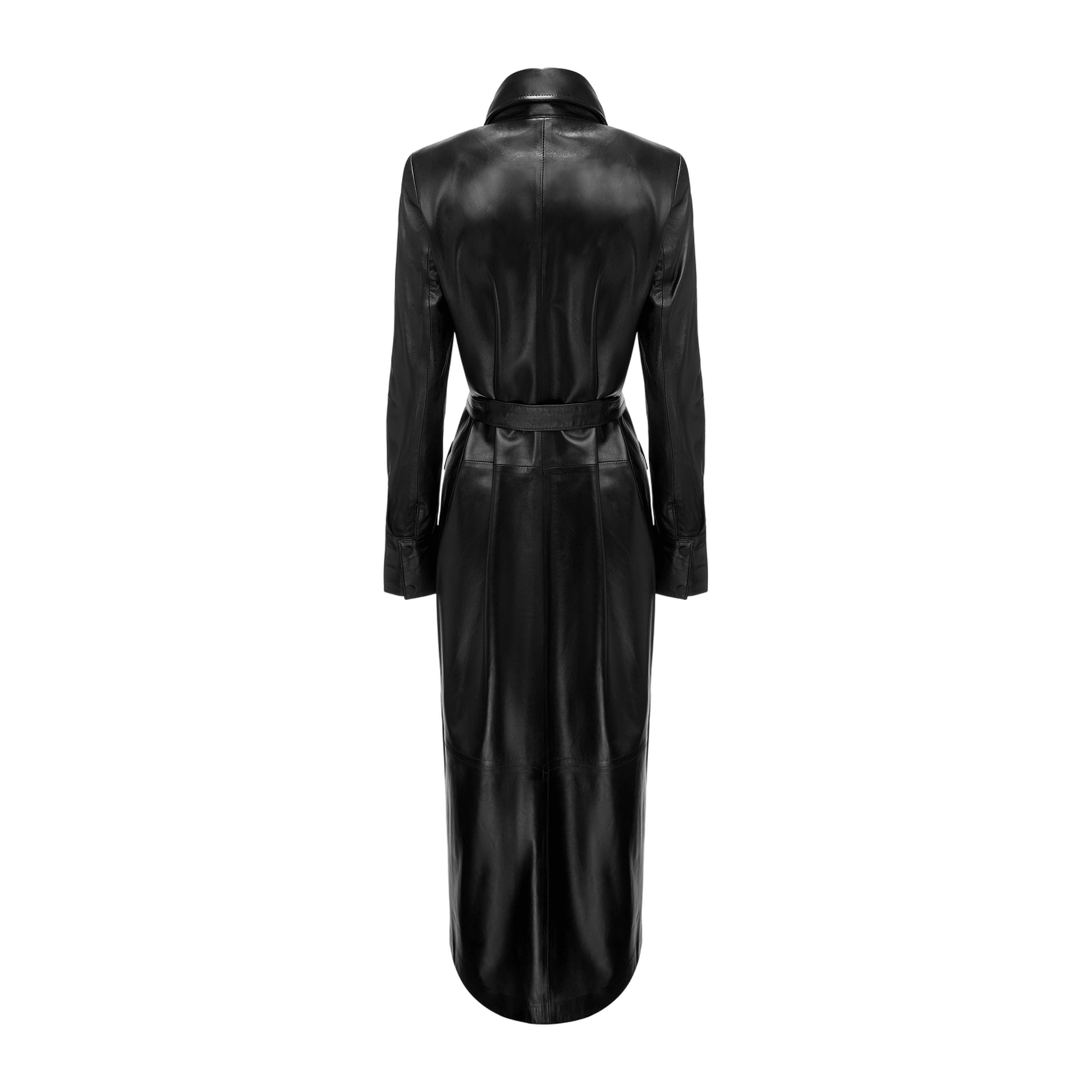 Leather Longline Dress With Pockets made by YAVORSKA