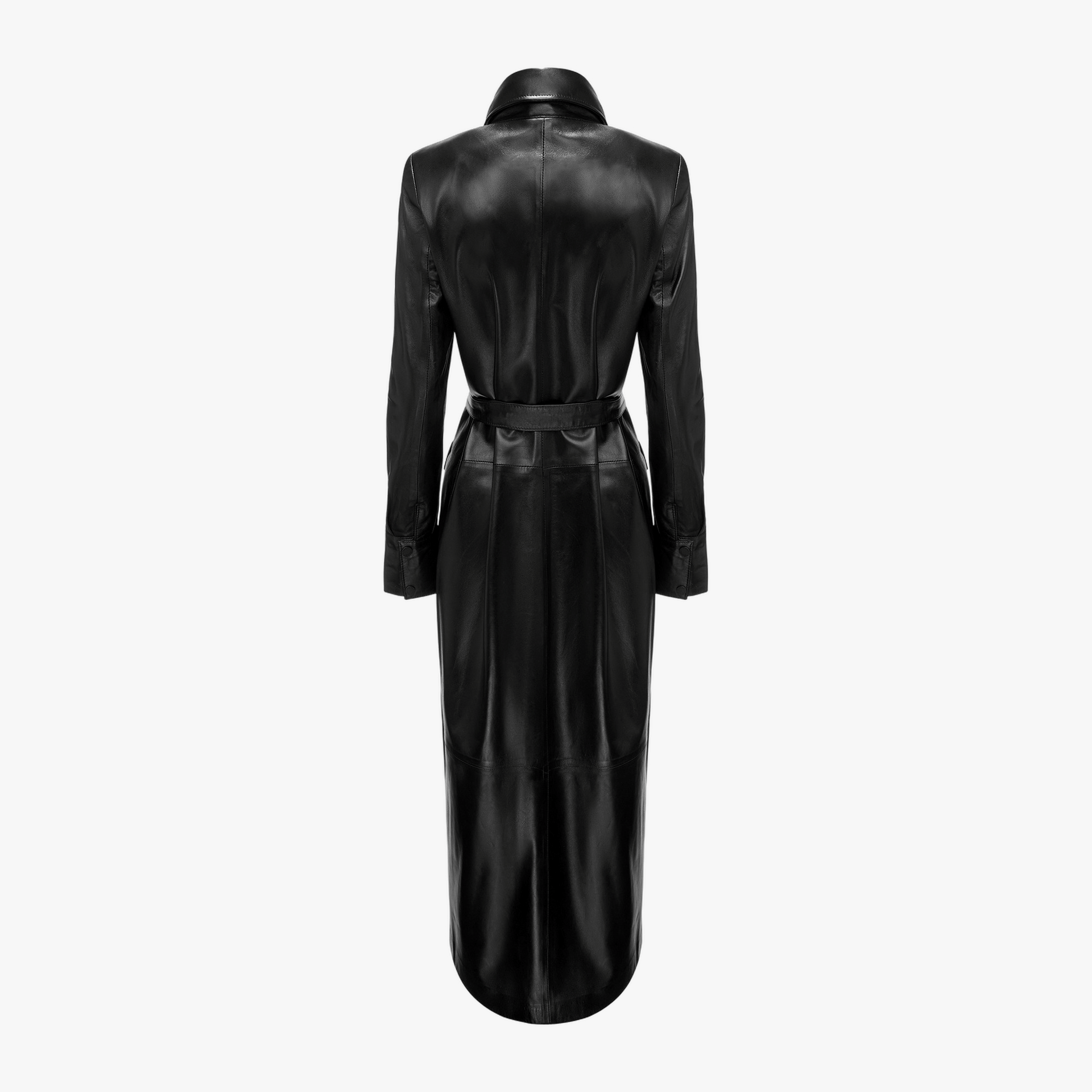 Leather Longline Dress With Pockets made by YAVORSKA