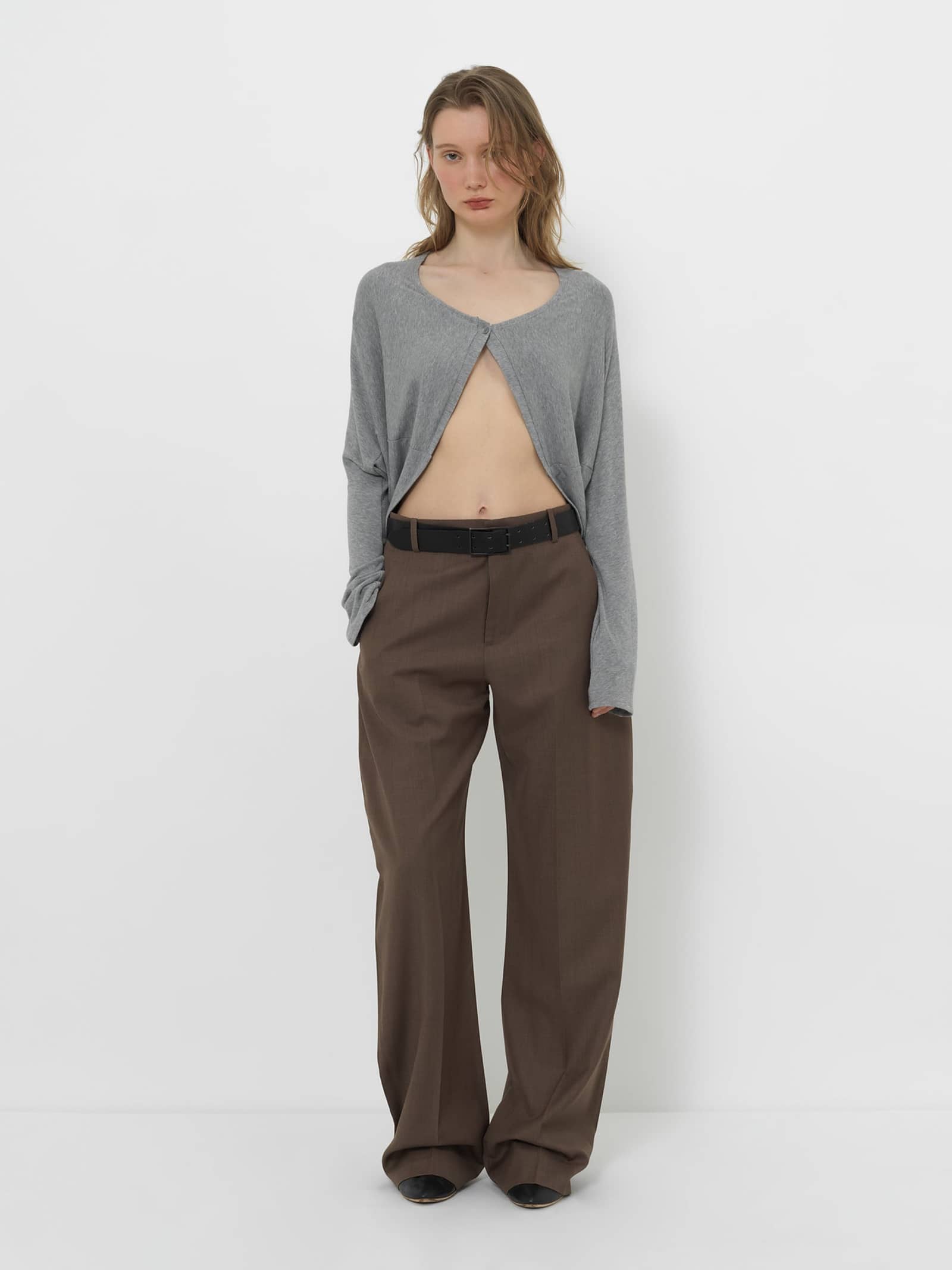 REVERSIBLE CROPPED CARDIGAN made by YIBRI