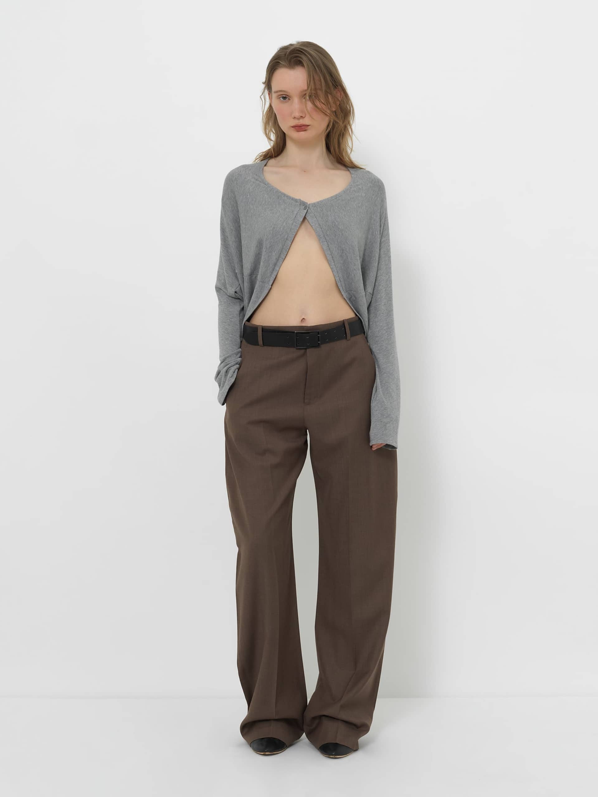 REVERSIBLE CROPPED CARDIGAN made by YIBRI