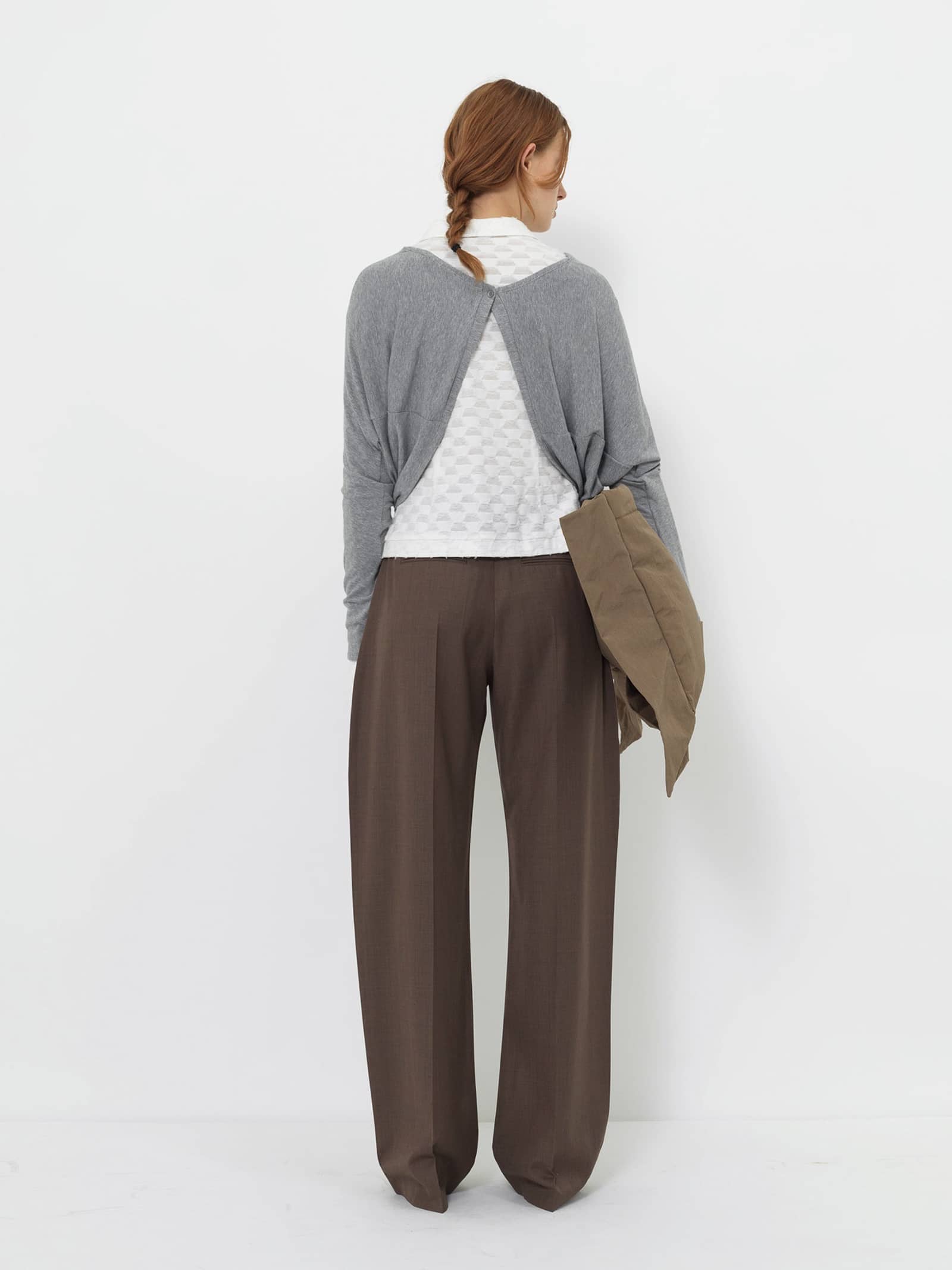 REVERSIBLE CROPPED CARDIGAN made by YIBRI