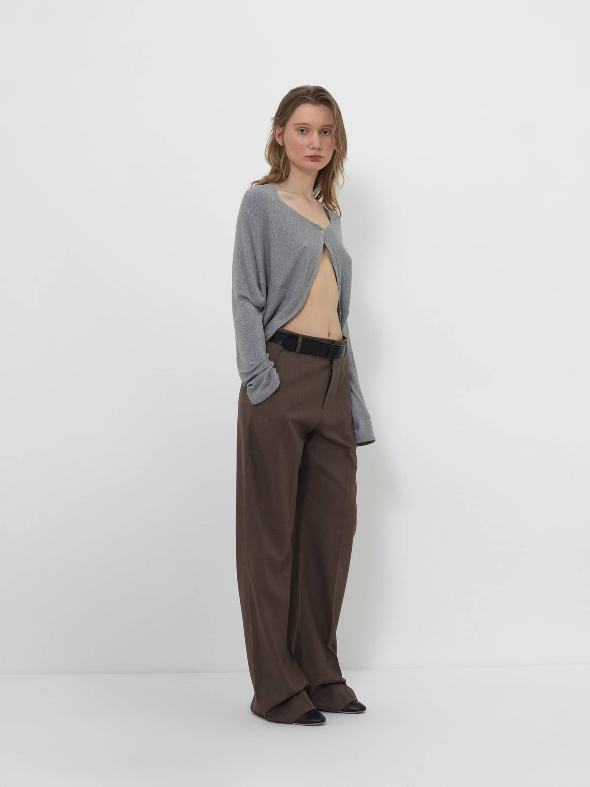 REVERSIBLE CROPPED CARDIGAN made by YIBRI