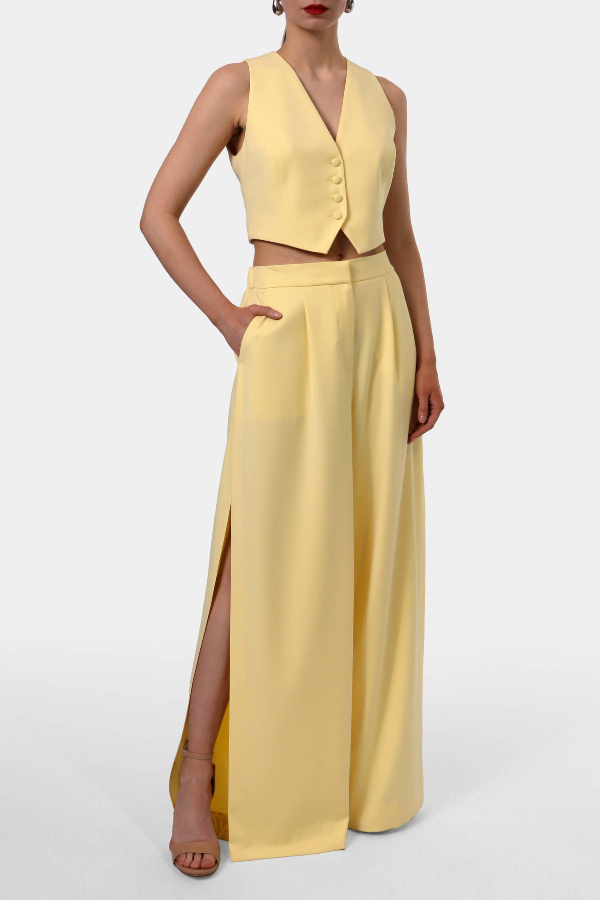 Vest Sylvia Butter Yellow made by HALEWSKI