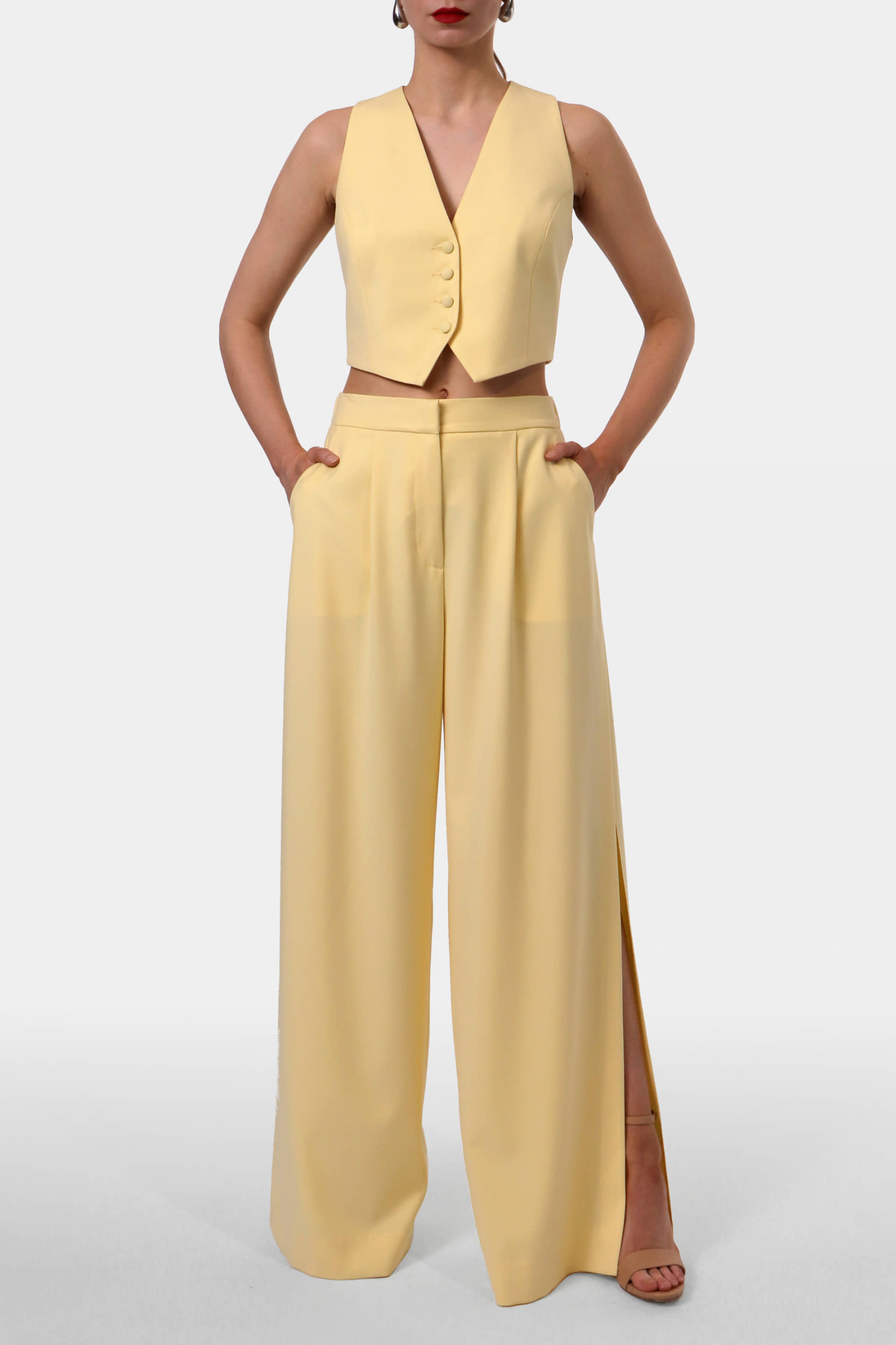 Vest Sylvia Butter Yellow made by HALEWSKI