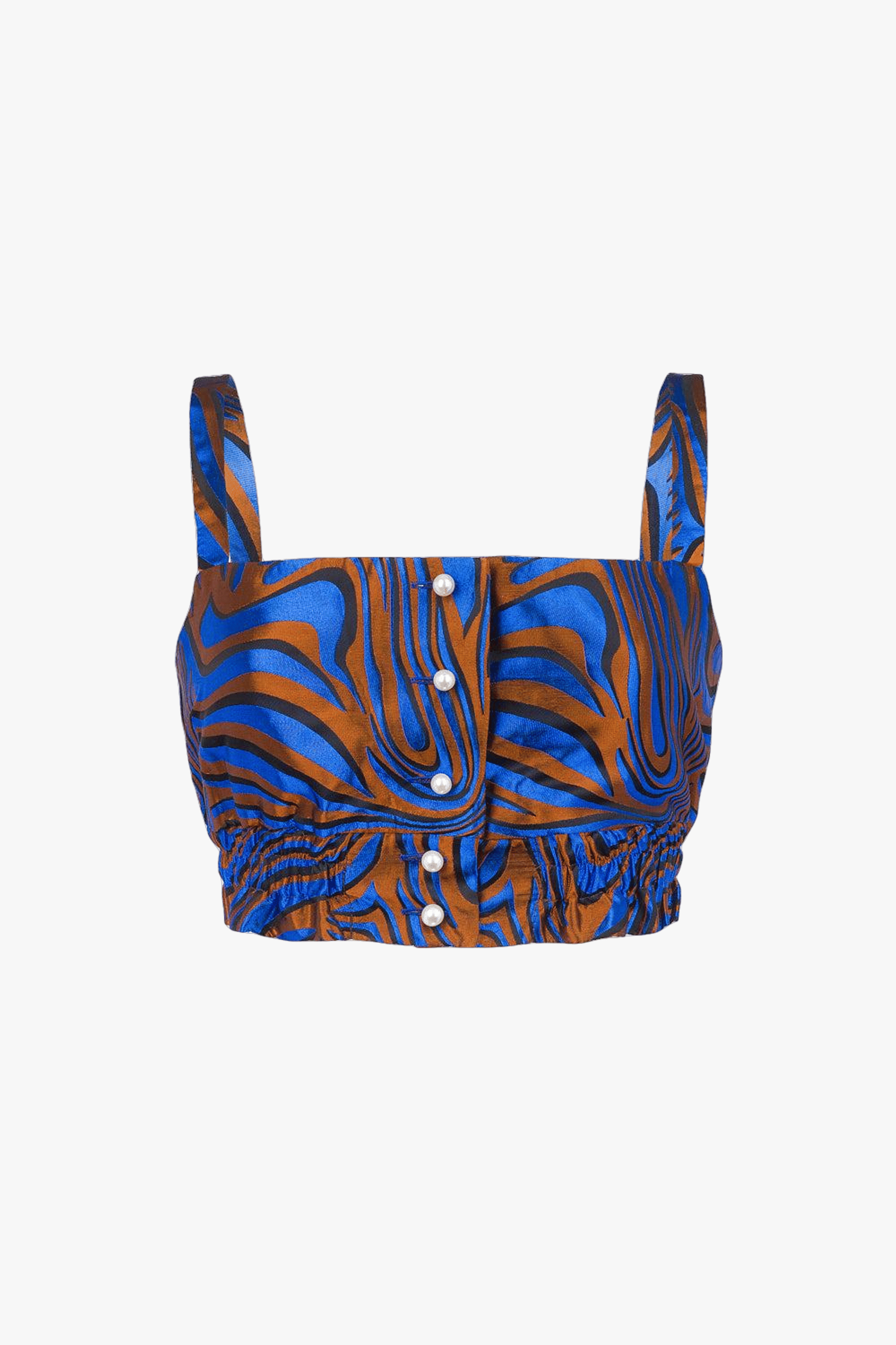 Blue Printed Top made by ANDREEVA
