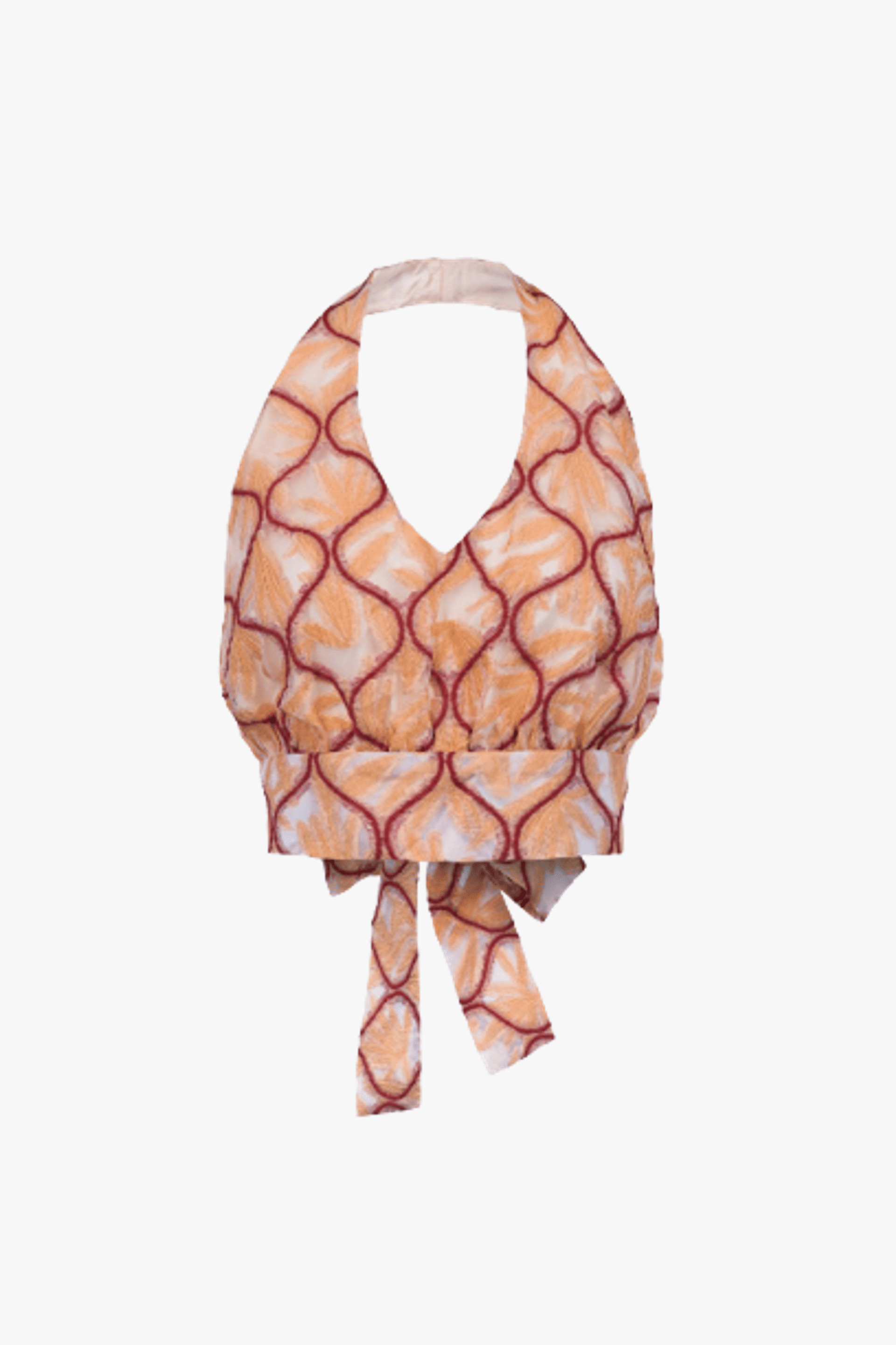 Peach Cross-Front Top made by ANDREEVA