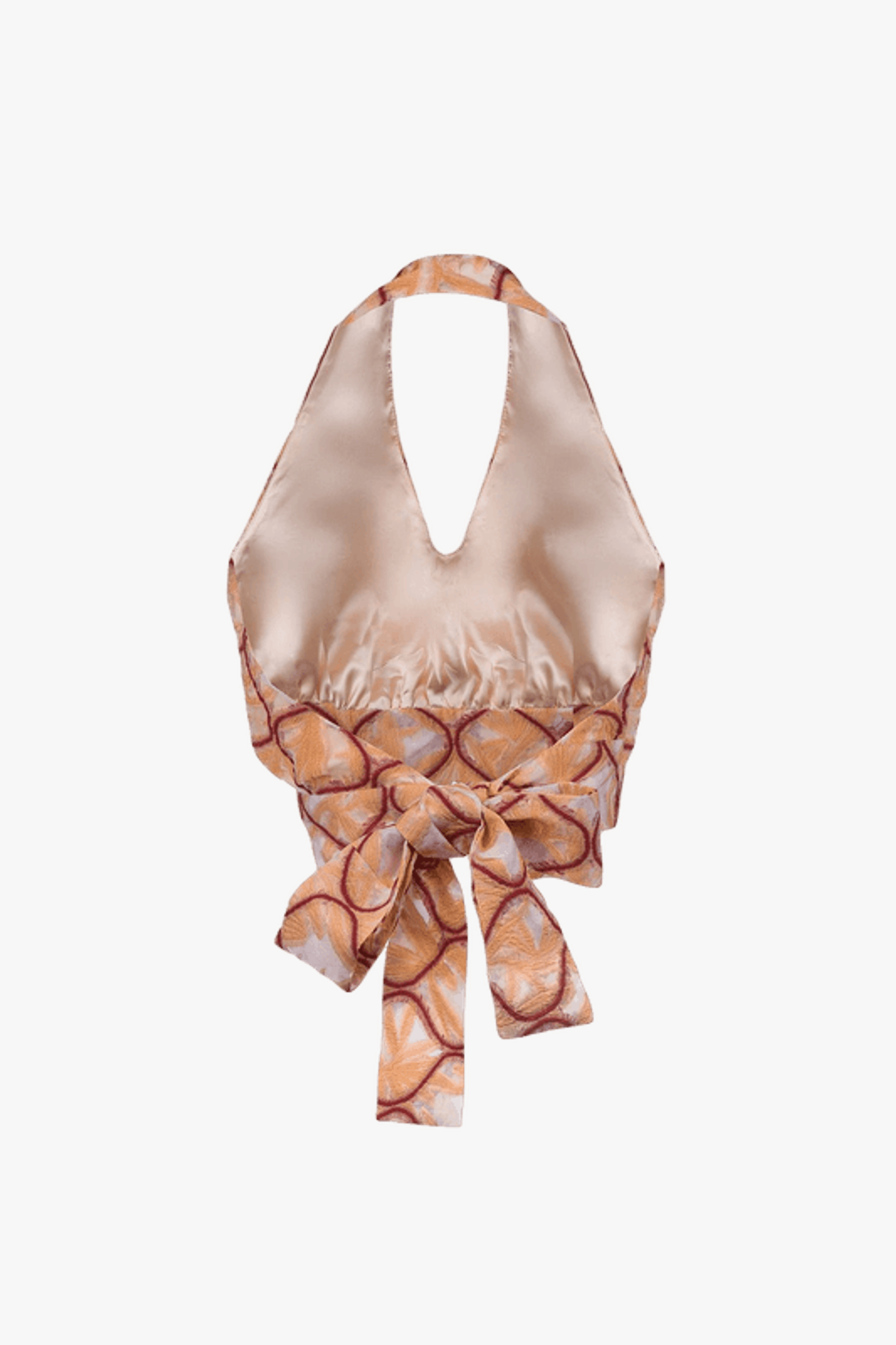 Peach Cross-Front Top made by ANDREEVA