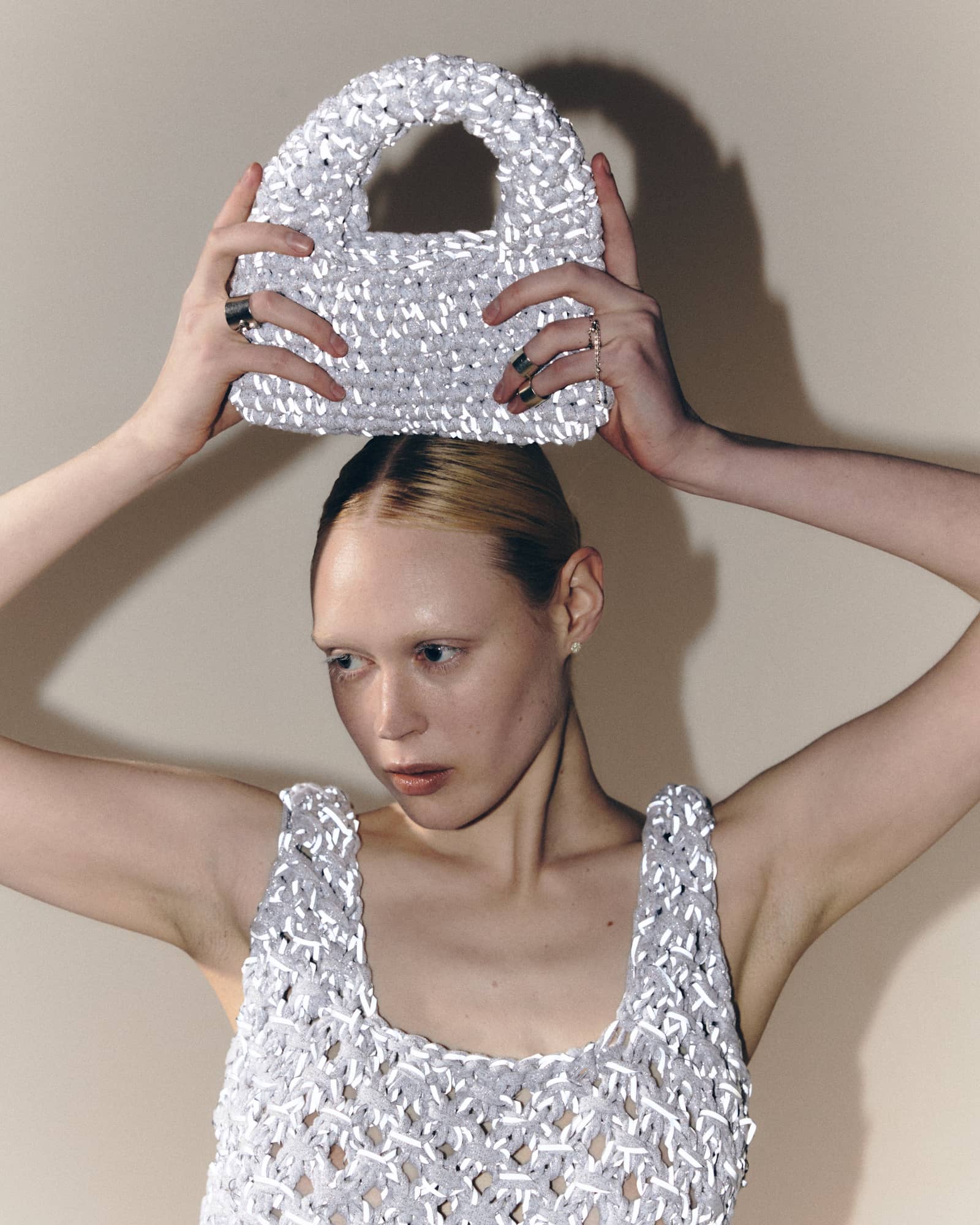 Reflective bag made by KNITEL