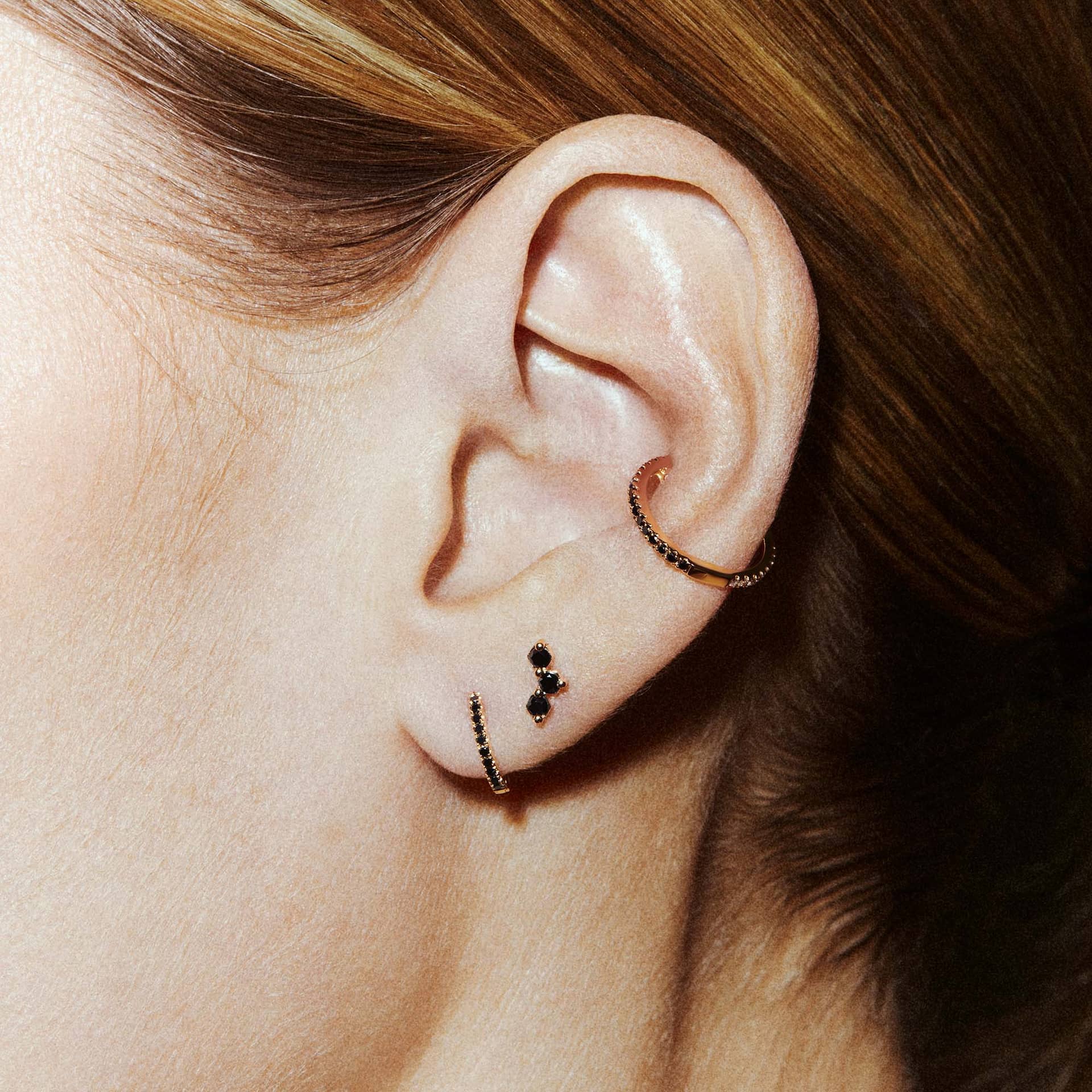 HONEY I'M HOME LABRET BLACK DIAMONDS & YELLOW GOLD made by ENNUI