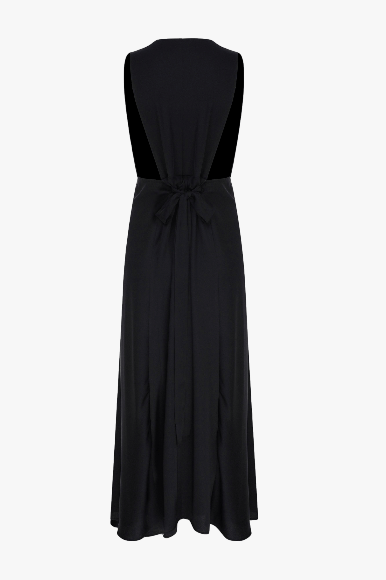 Jain Tie Back Dress in Black made by Nazli Ceren