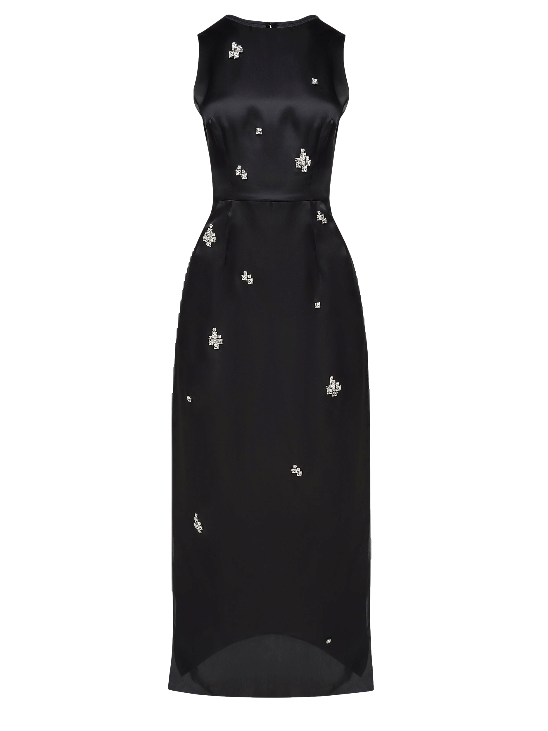 SILK ORGANZA COLUMN DRESS WITH JEWEL EMBELLISHMENTS made by NDS The Label