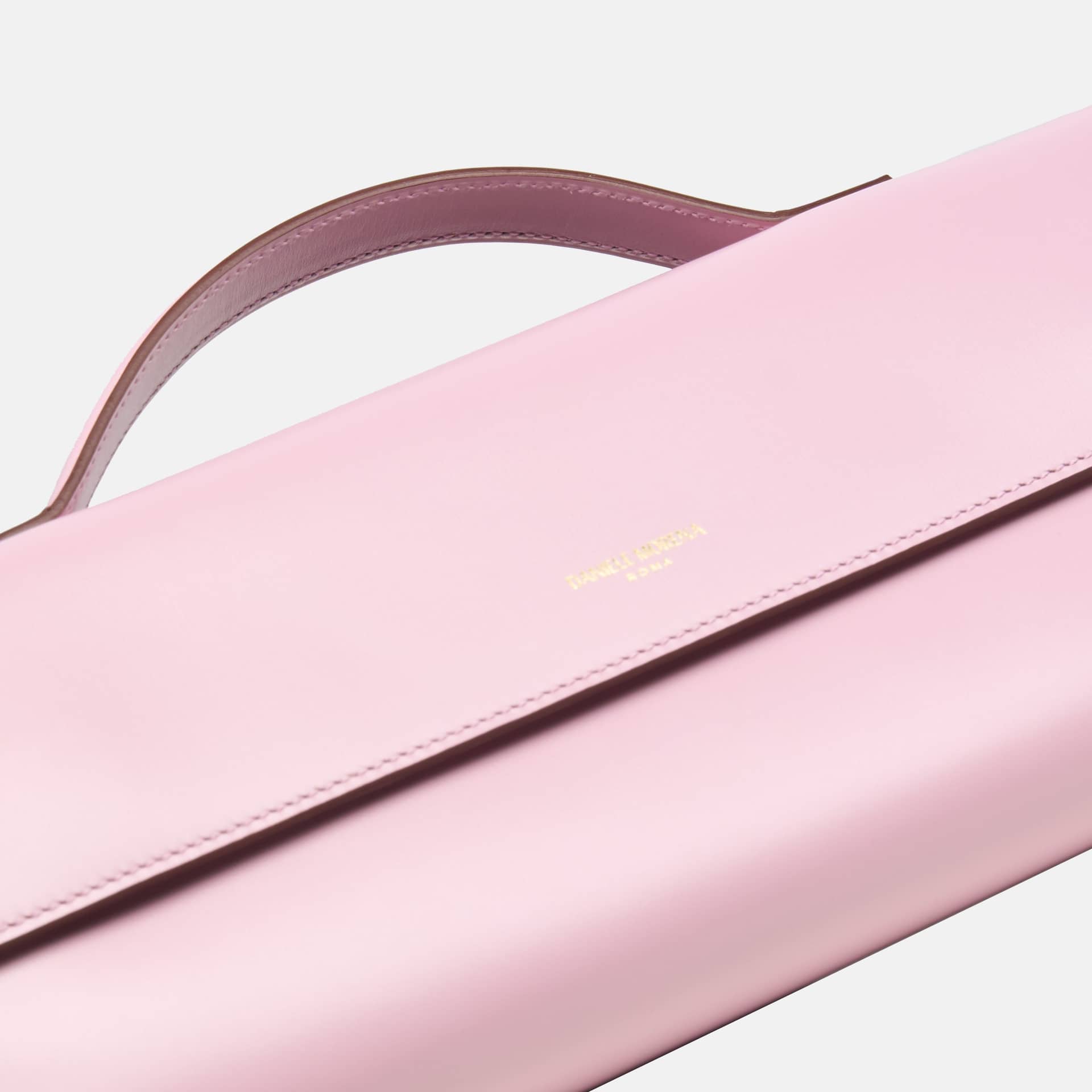 BÉA CLUTCH BAG In Pink Box Calfskin made by Daniele Morena