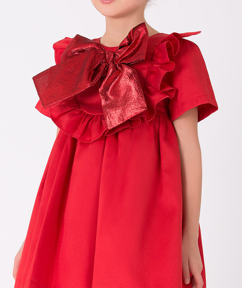 Jacquard Bow Dress made by Mama Luma