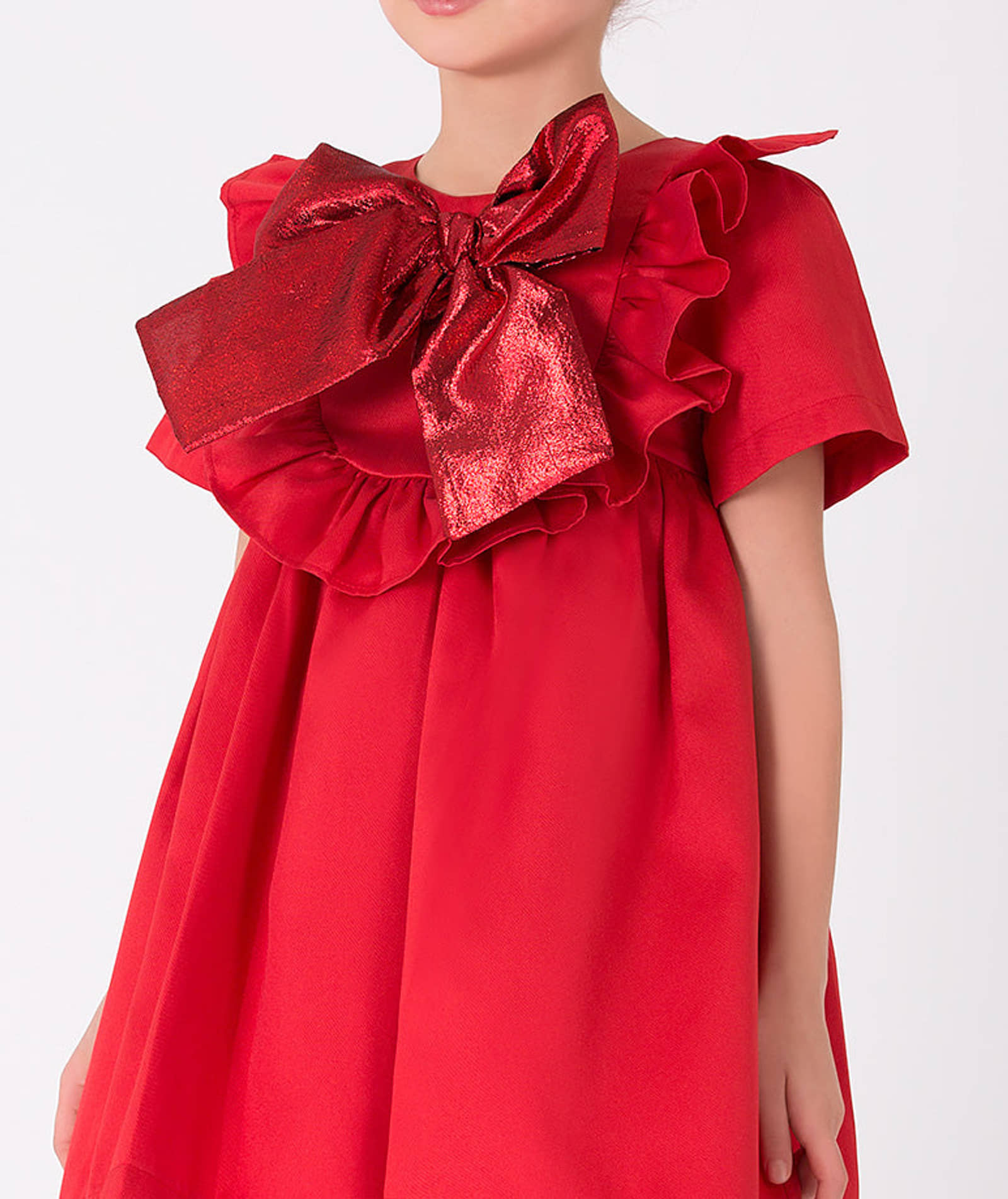 Jacquard Bow Dress made by Mama Luma