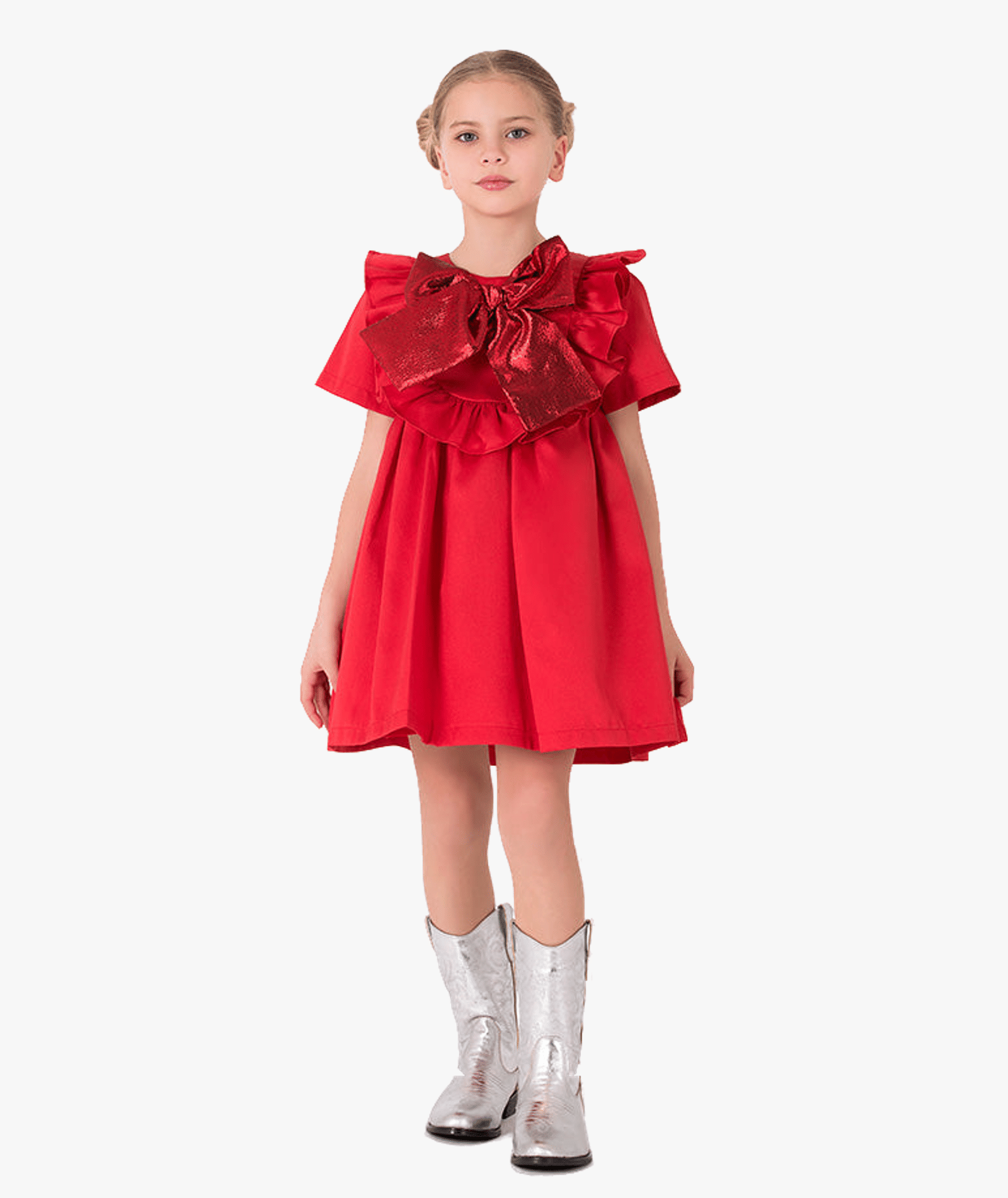 Jacquard Bow Dress made by Mama Luma