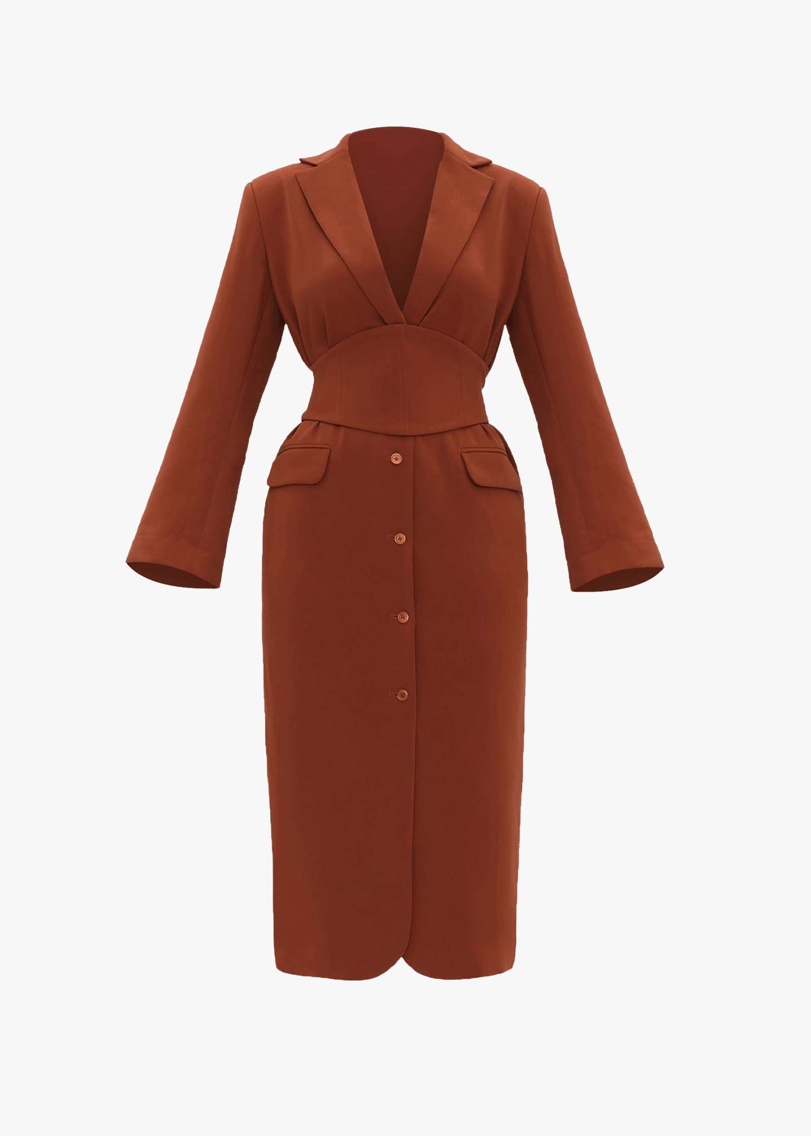 ZIA CORSET BLAZER DRESS - PUMPKIN made by Andrea Iyamah