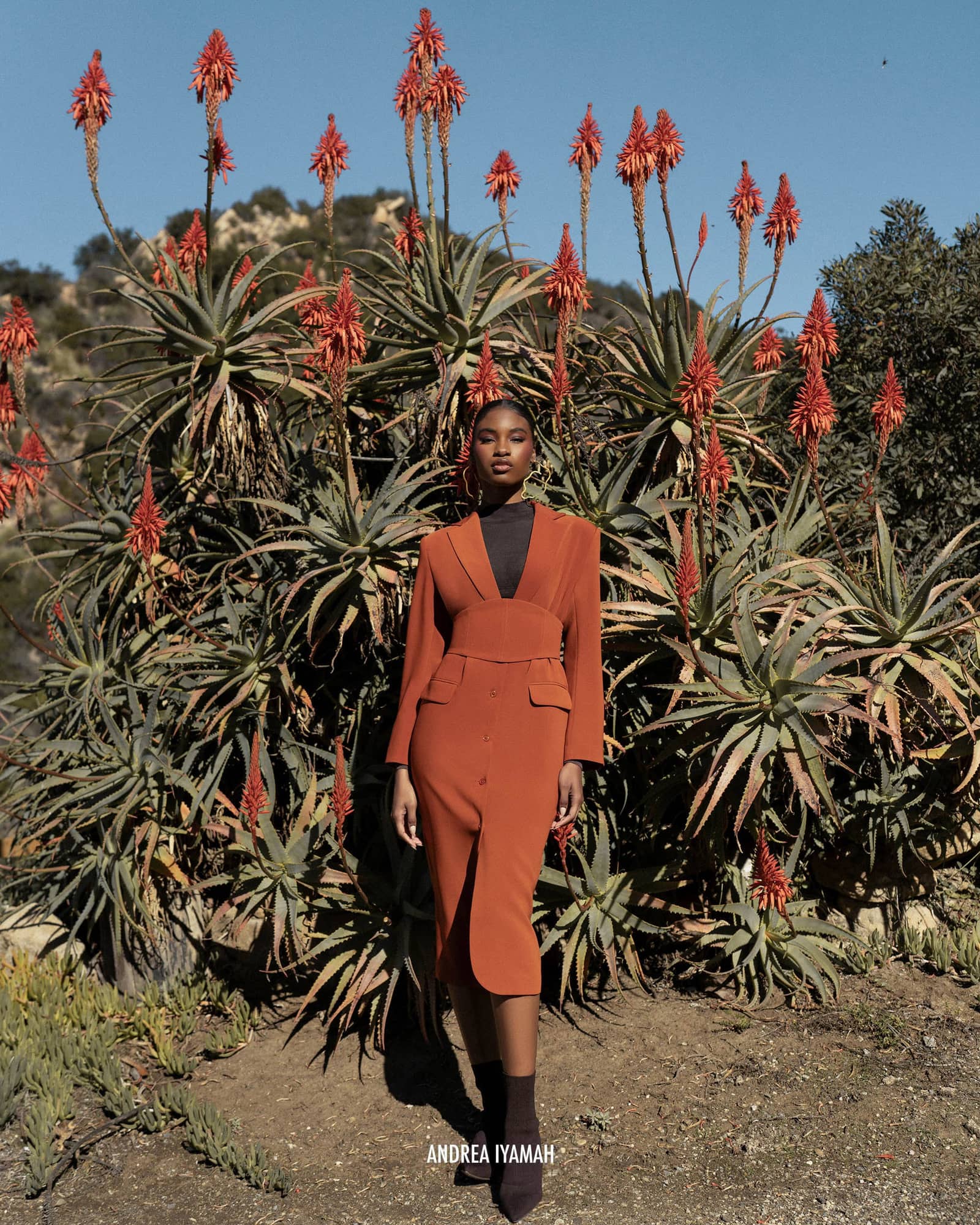 ZIA CORSET BLAZER DRESS - PUMPKIN made by Andrea Iyamah