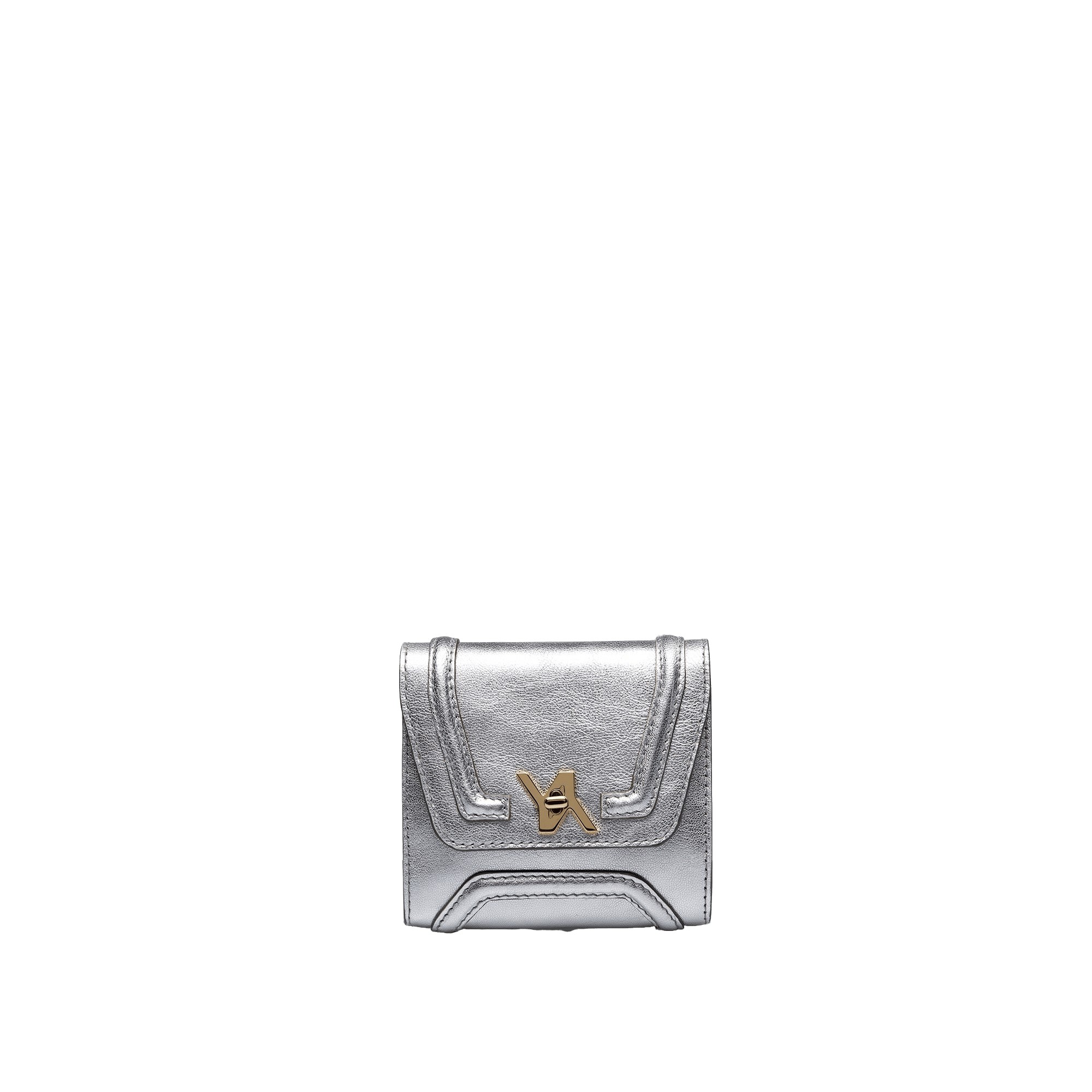 Mini Giovanna Pocket metallic silver made by Yliana Yepez