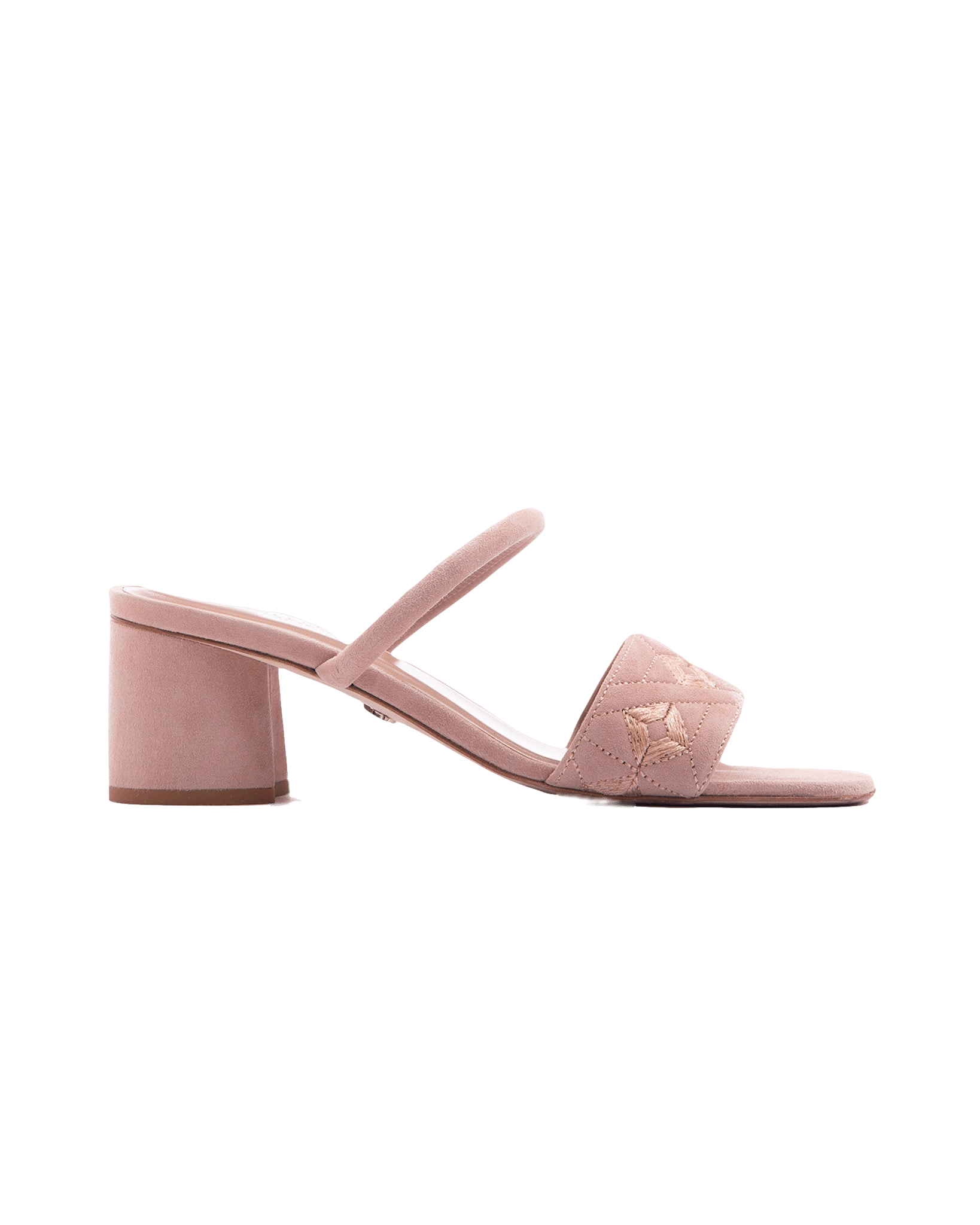 Quilted Diamond Mule 55 Bisque in Pink made by ATANA