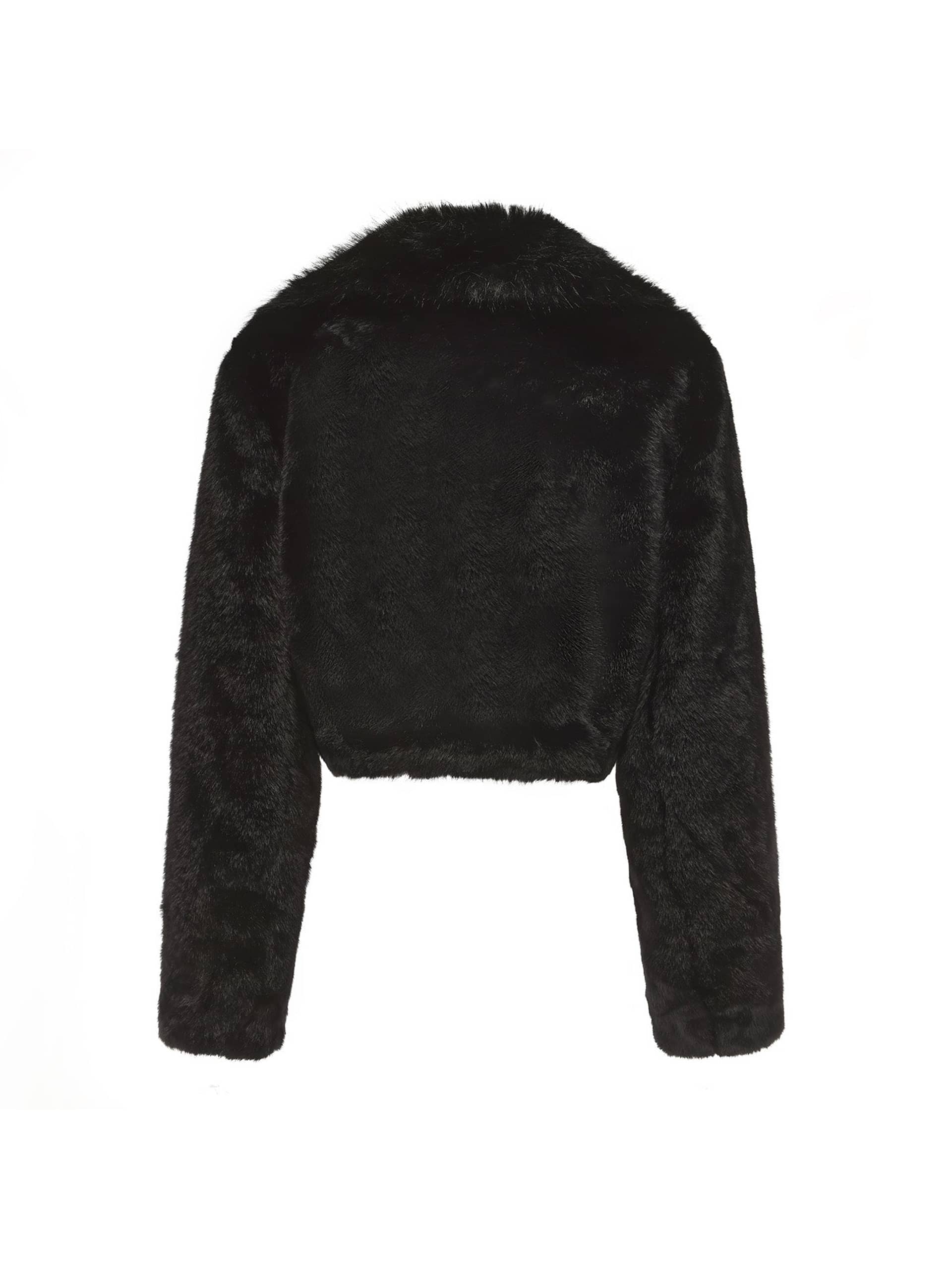 Mara Fur Coat (Black) made by Nana Jacqueline