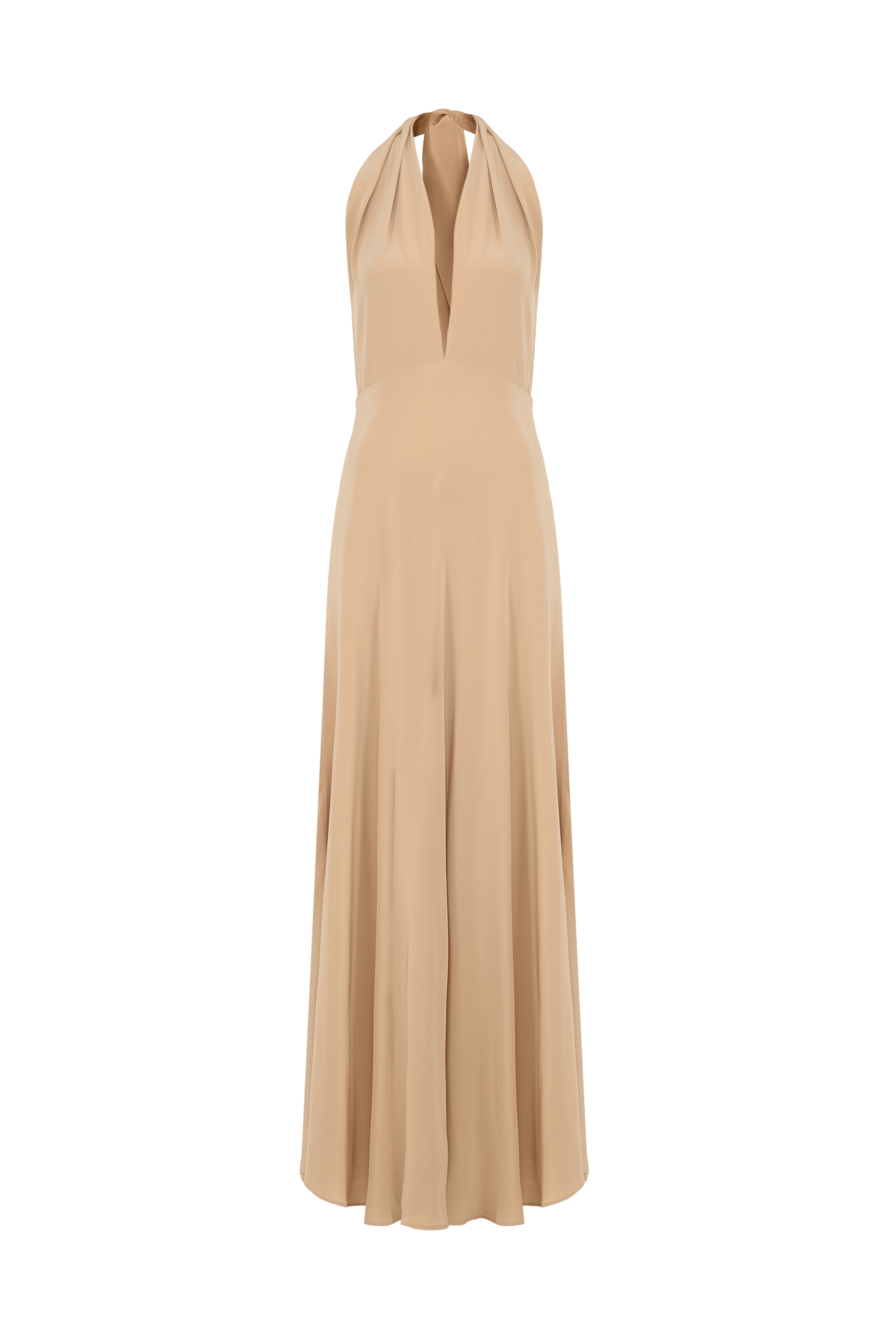 Silk dress - Tan Beige made by MORACÉE