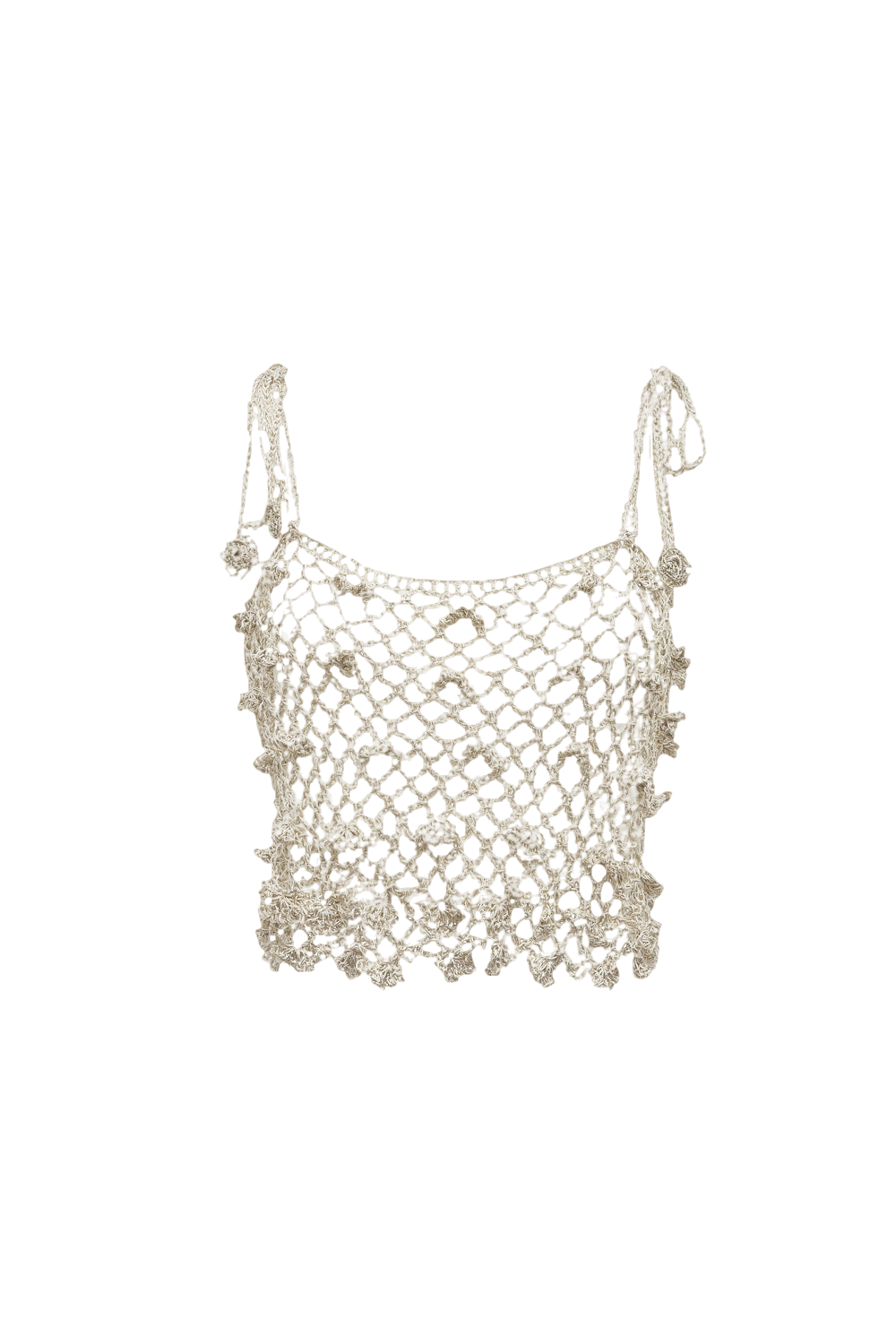 Metallic Handmade Crochet Top made by ANDREEVA